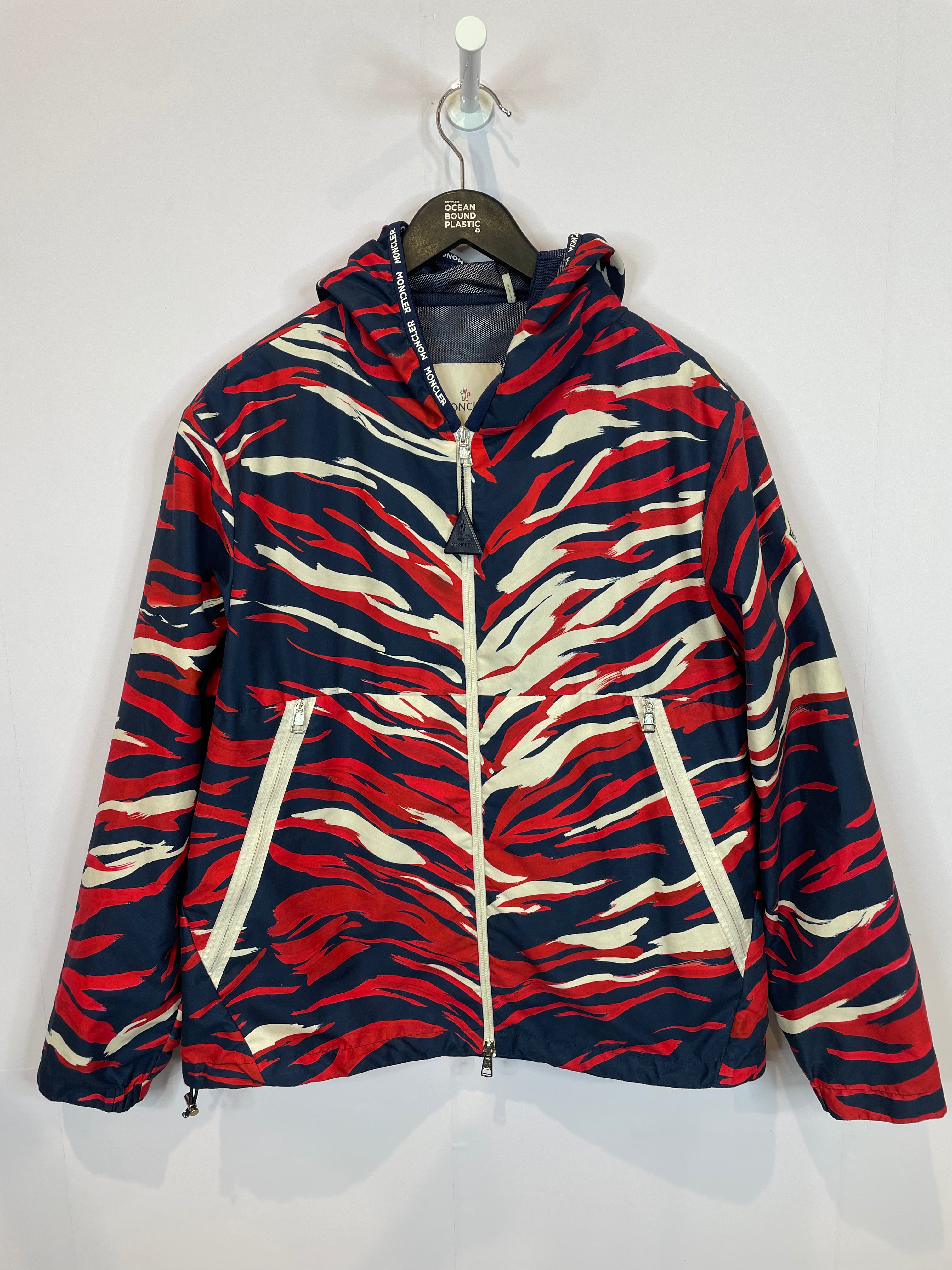 Moncler Windbreaker Blue Red Used Large