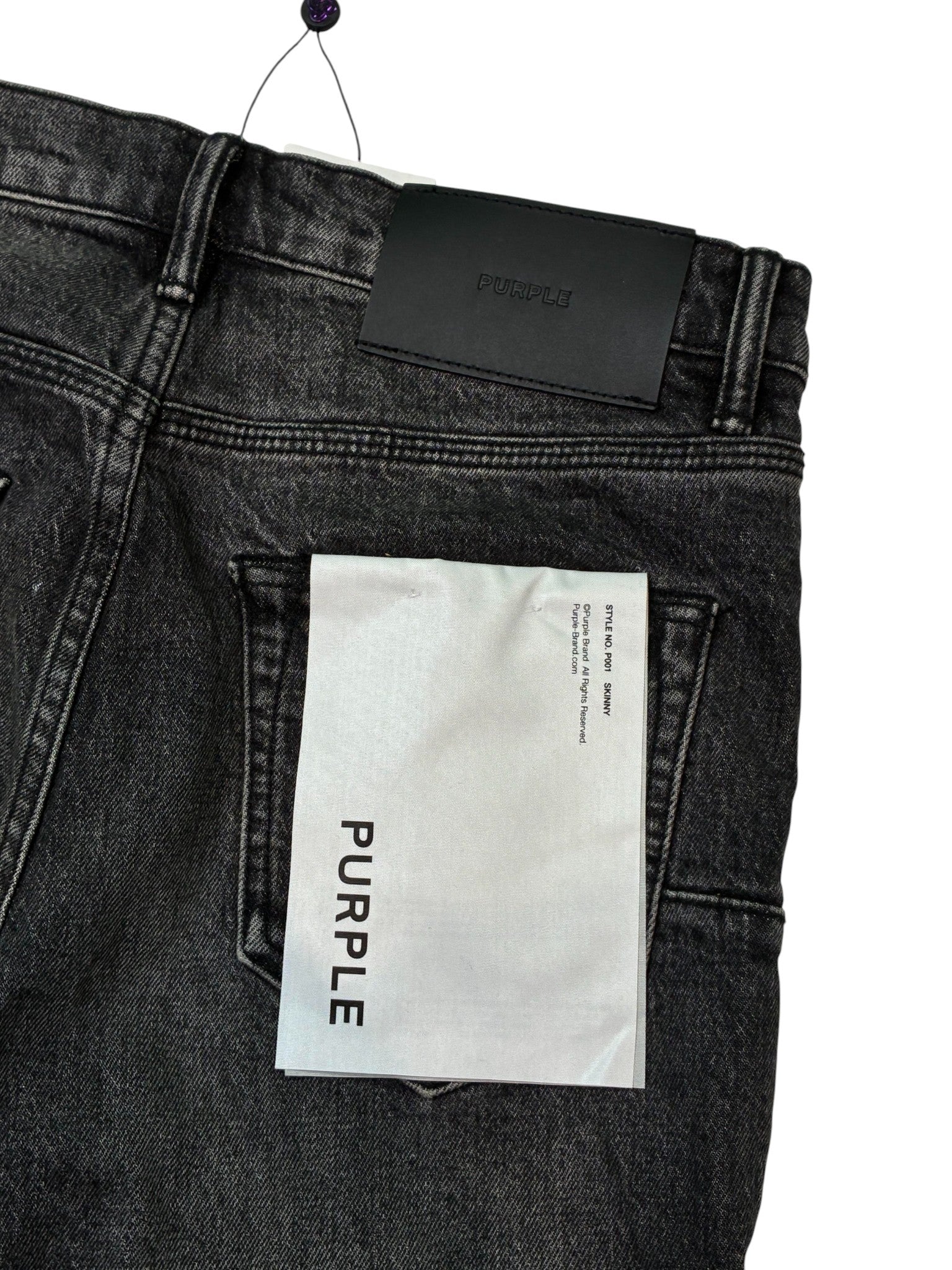 Purple Brand Black Wash Ripped Jeans