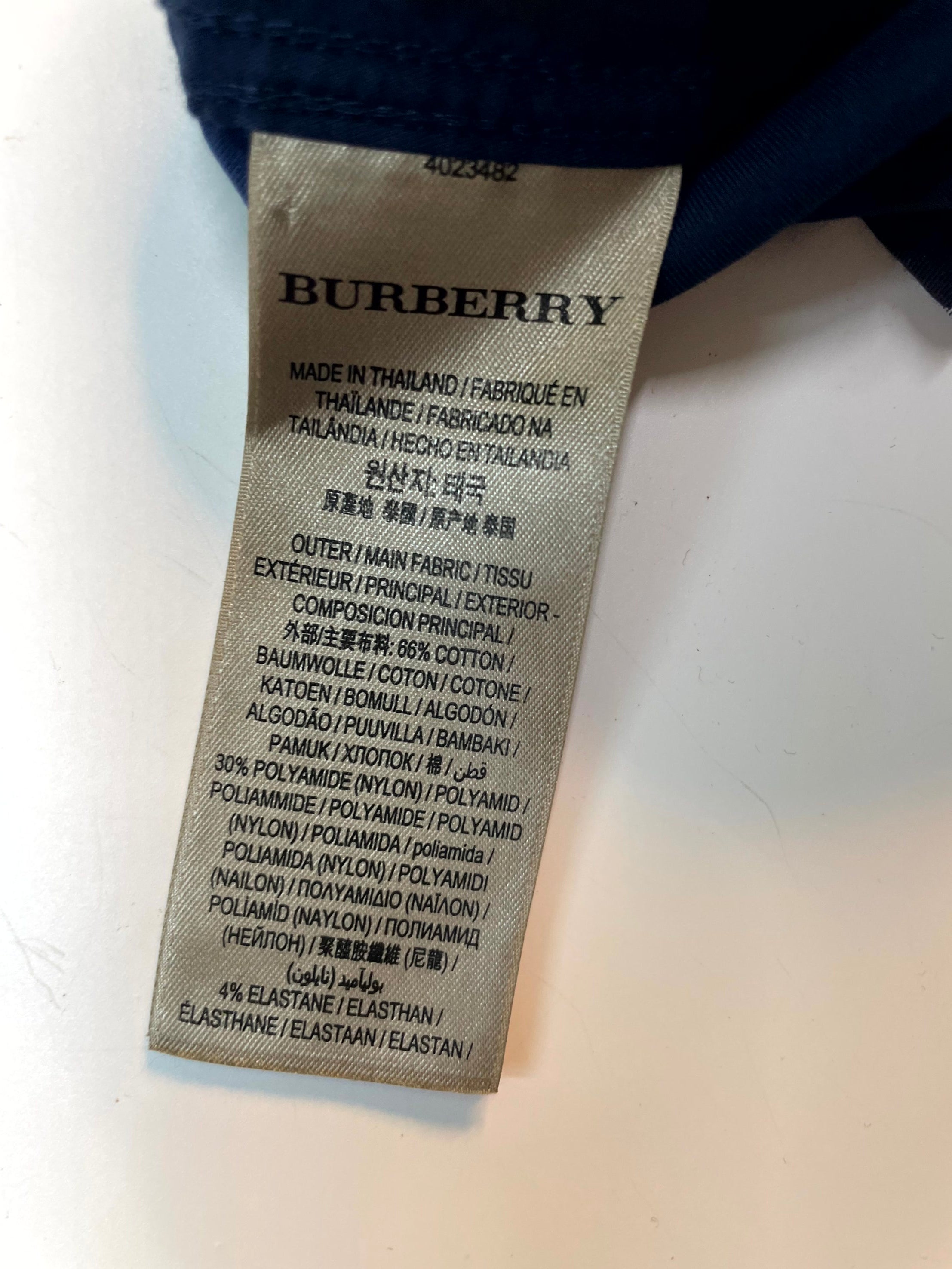 Burberry Plaid Pocket Button Up LS Blue Shirt
