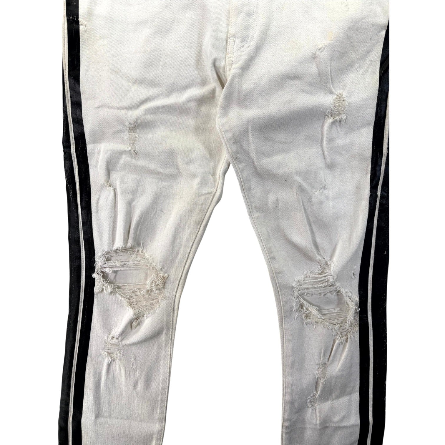 Amiri Stripe White & Black Jeans