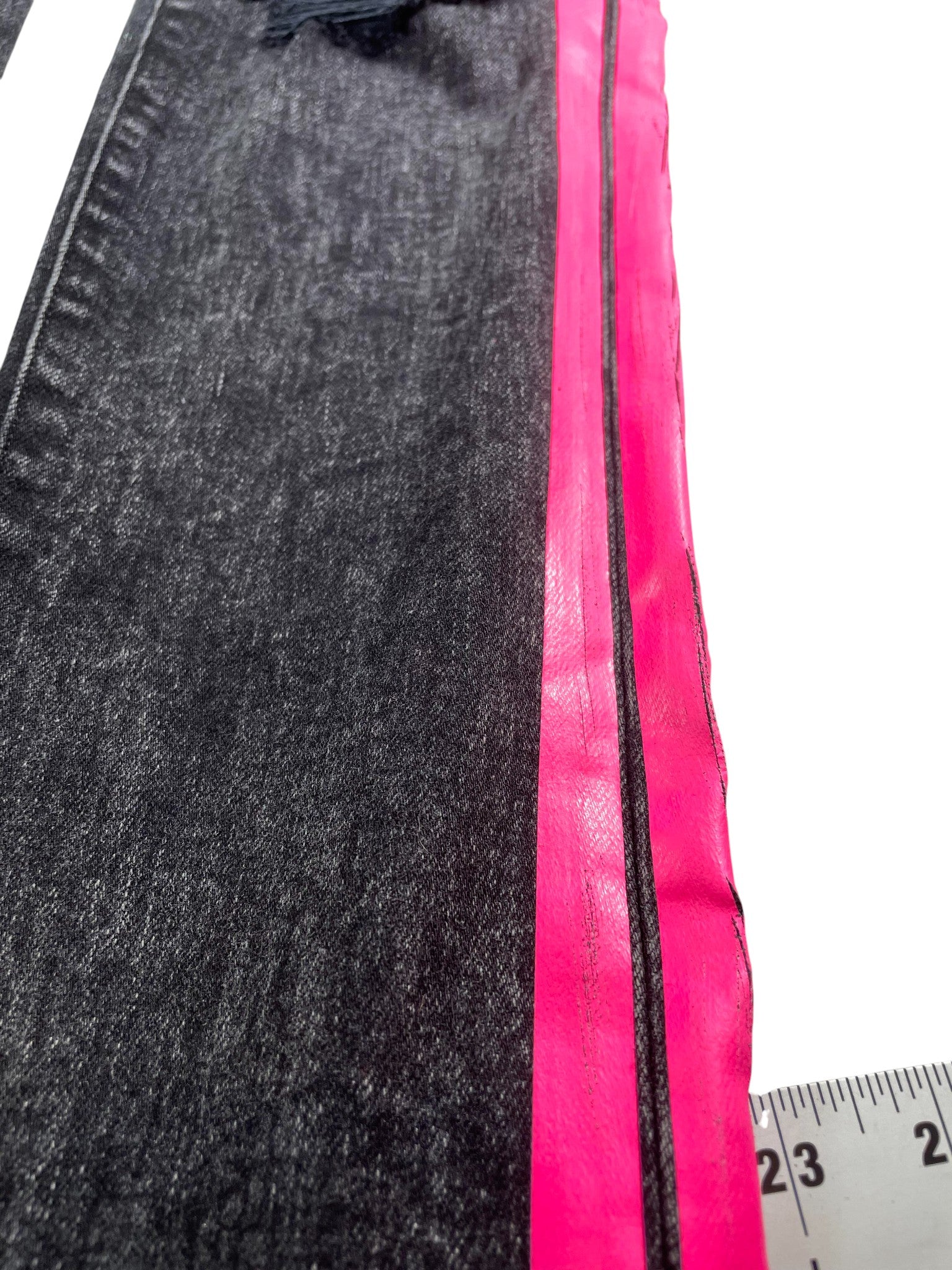 Amiri Pink Stripe Black Wash Jeans