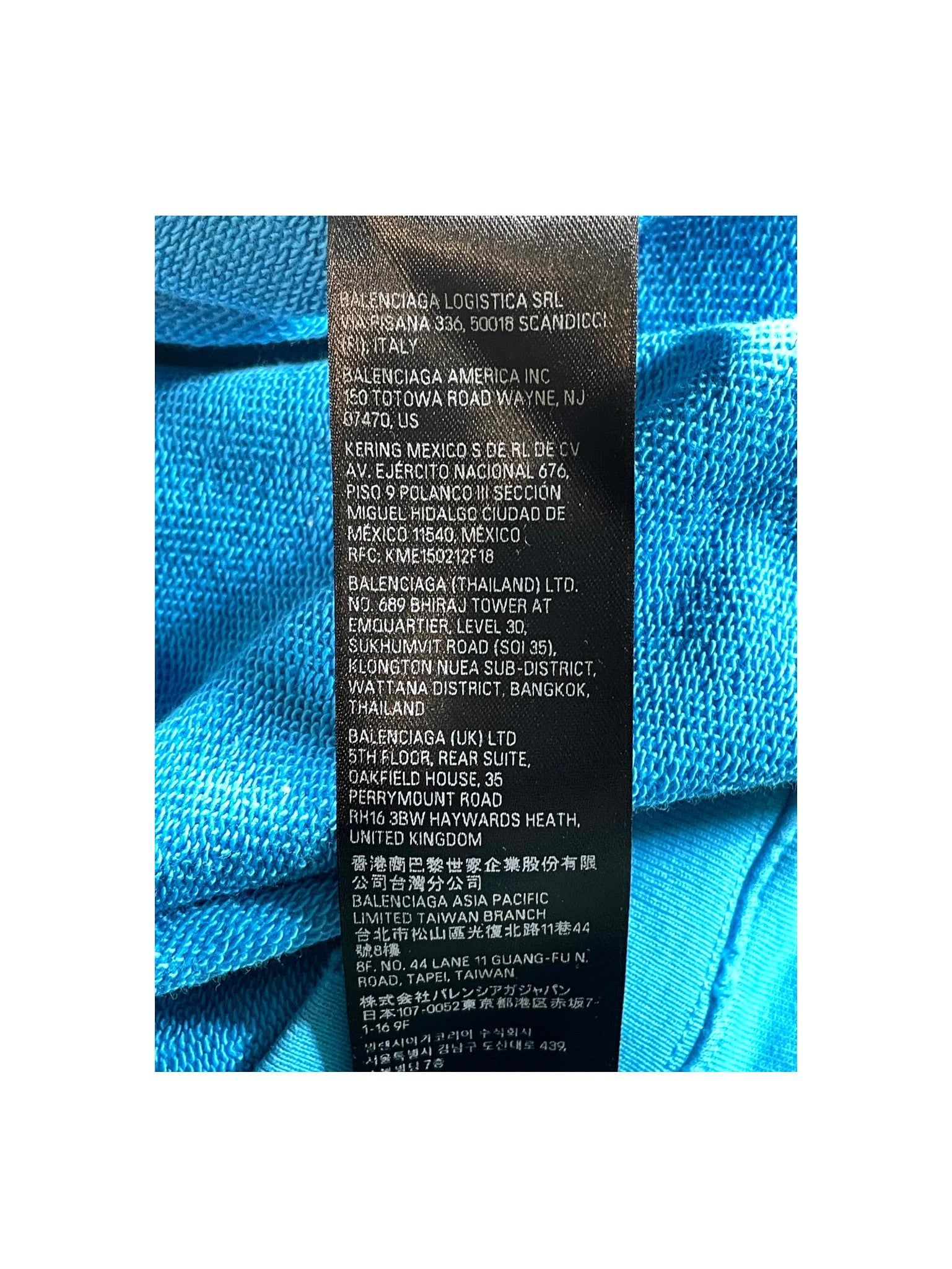Balenciaga Distressed Campaign Logo Baby Blue Hoodie