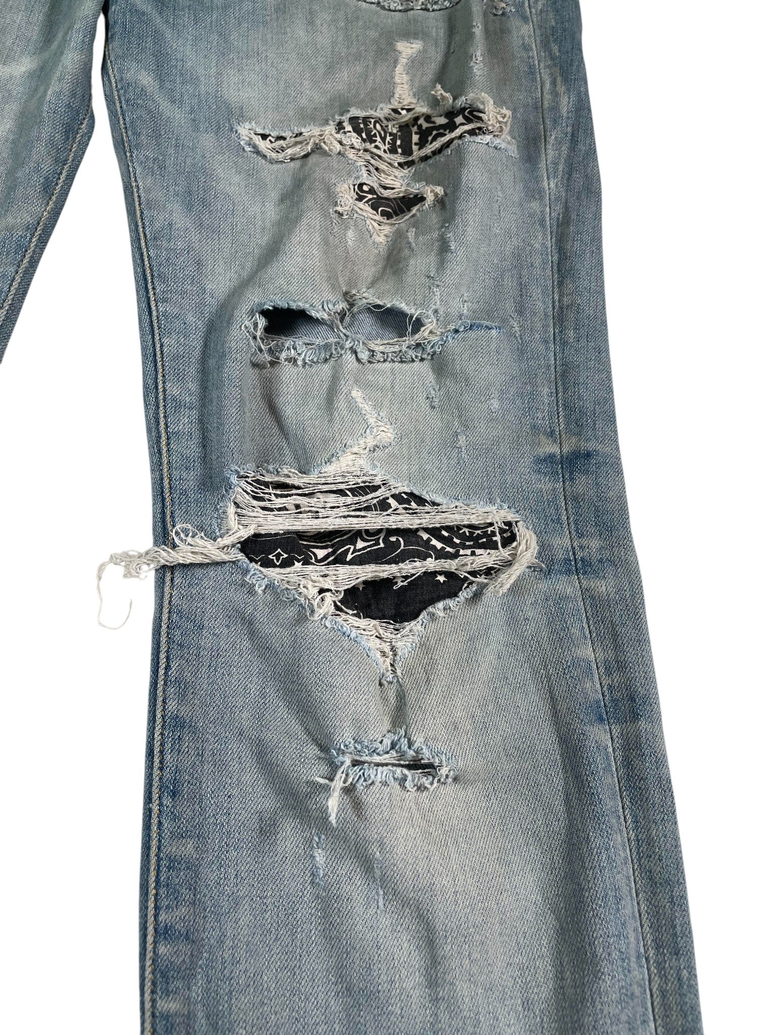 Amiri Old English Light Wash Jeans