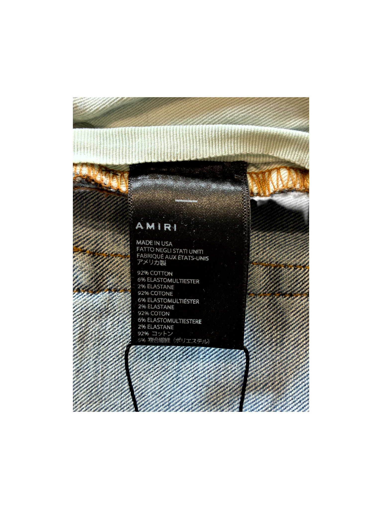 Amiri Art Patch Thrasher Light Wash Jeans