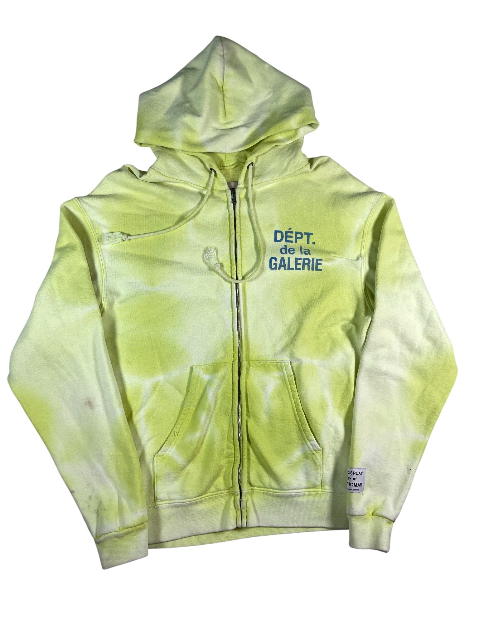 Gallery Dept Lime & Blue Zip Up Hoodie