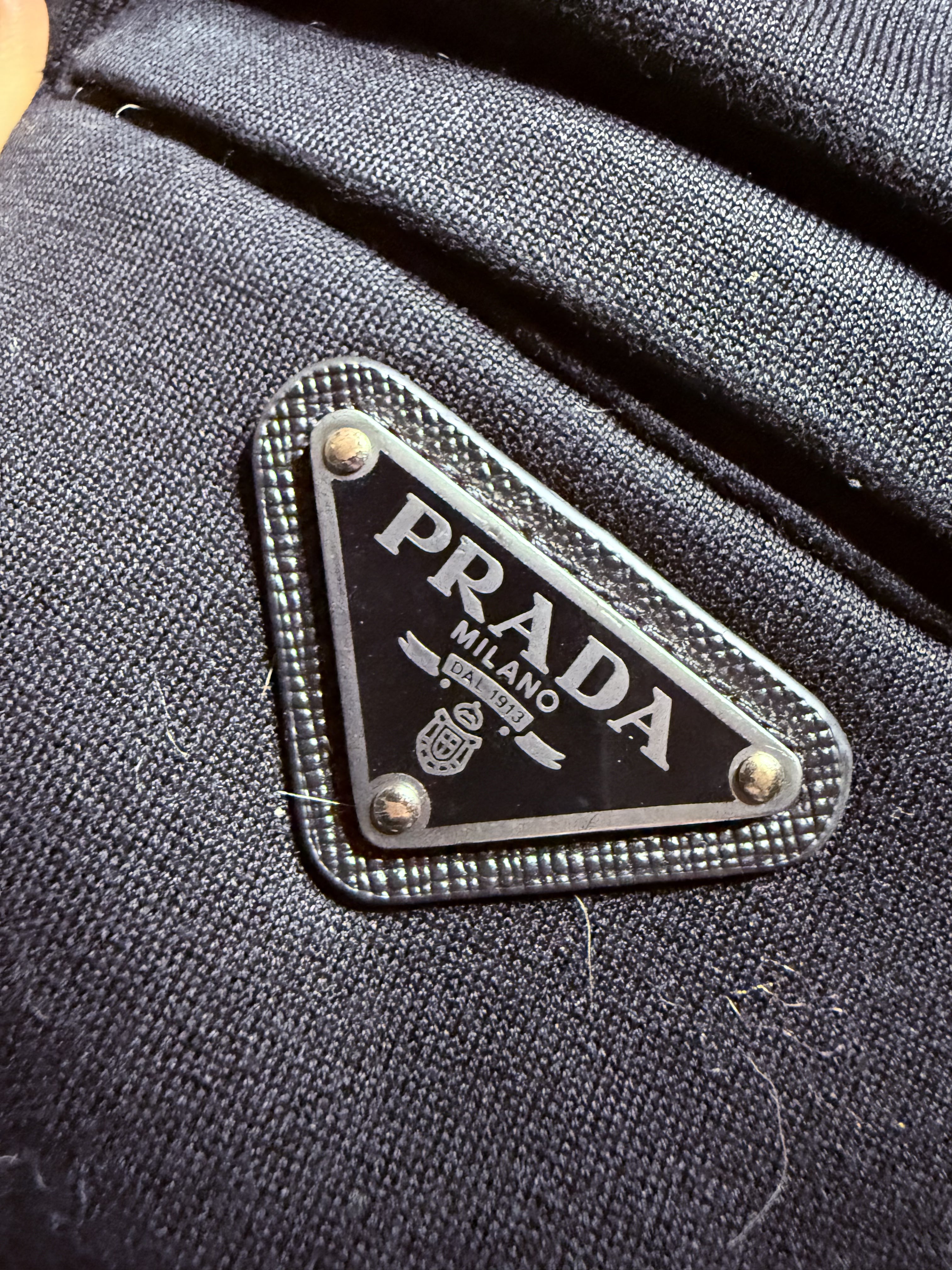 Prada Sweatsuit Black Nylon Used Medium