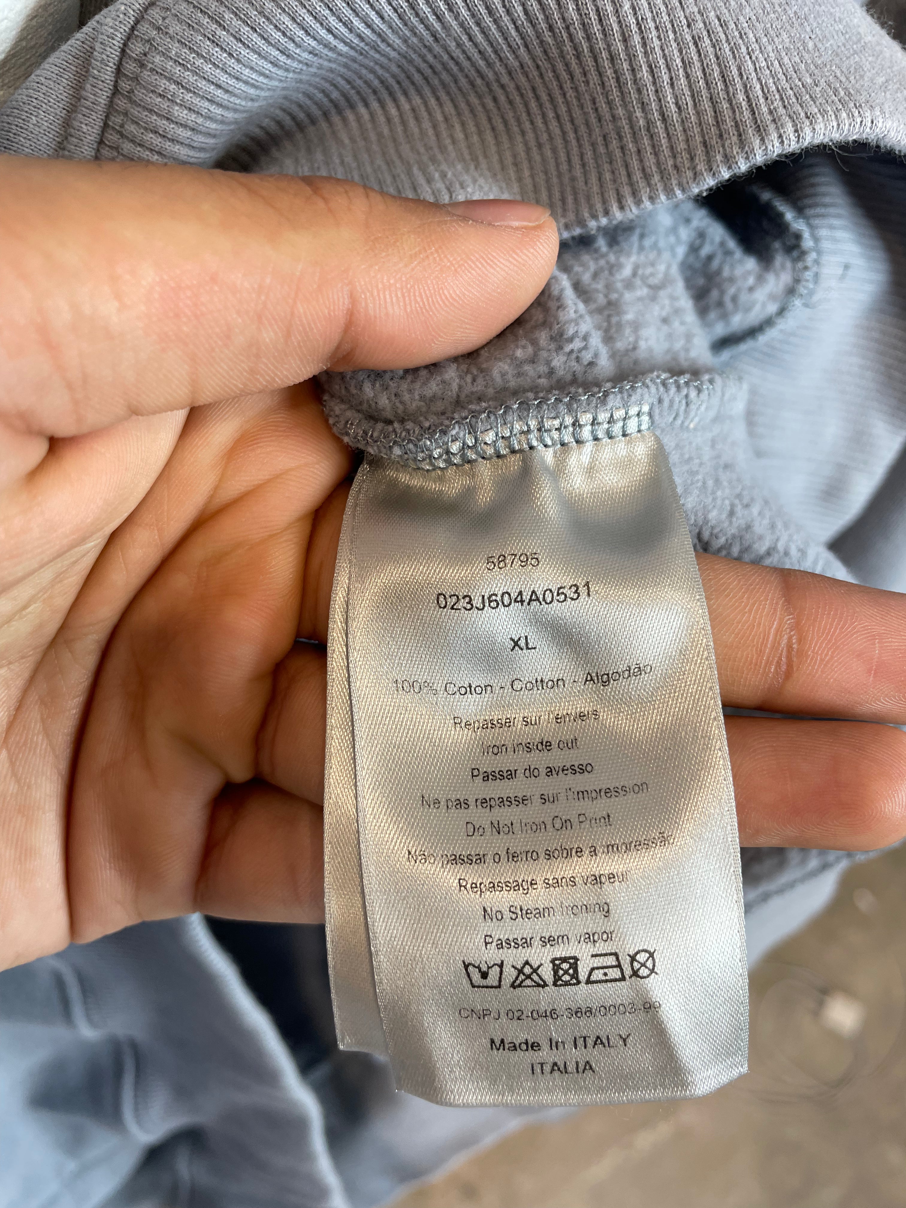 Dior Crewneck Daniel Arsham Powder Blue Chest Logo Used XL