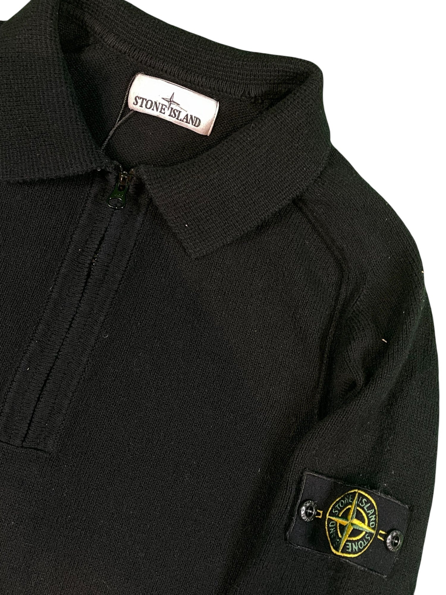 Stone Island Quarter Zip Black