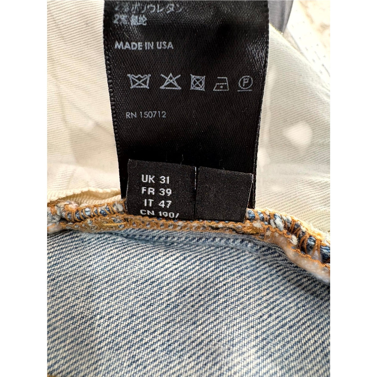 Amiri Bandana Thrasher Patch Light Wash Jeans