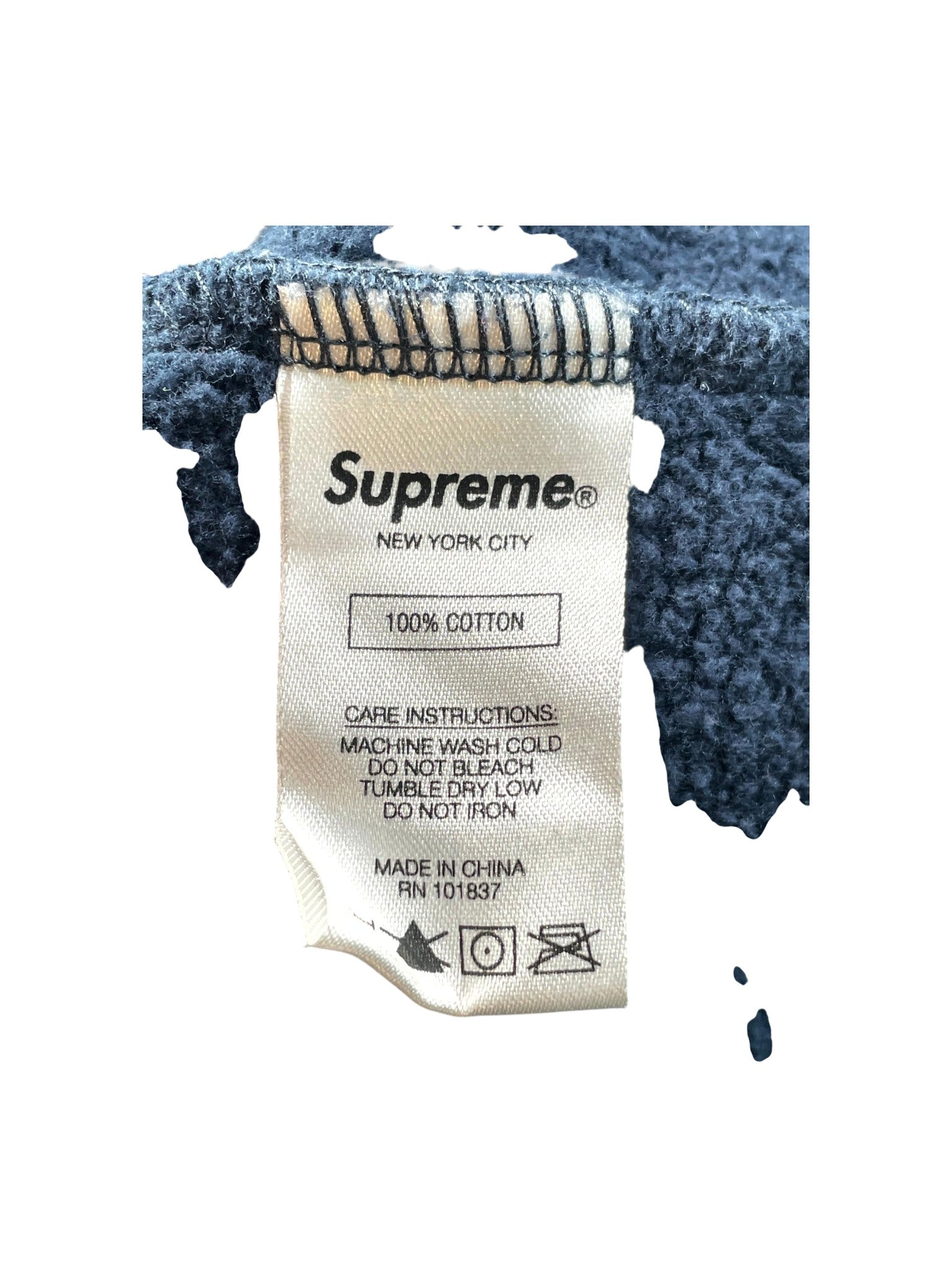 Supreme Navy, Cream & Grey Hoodie