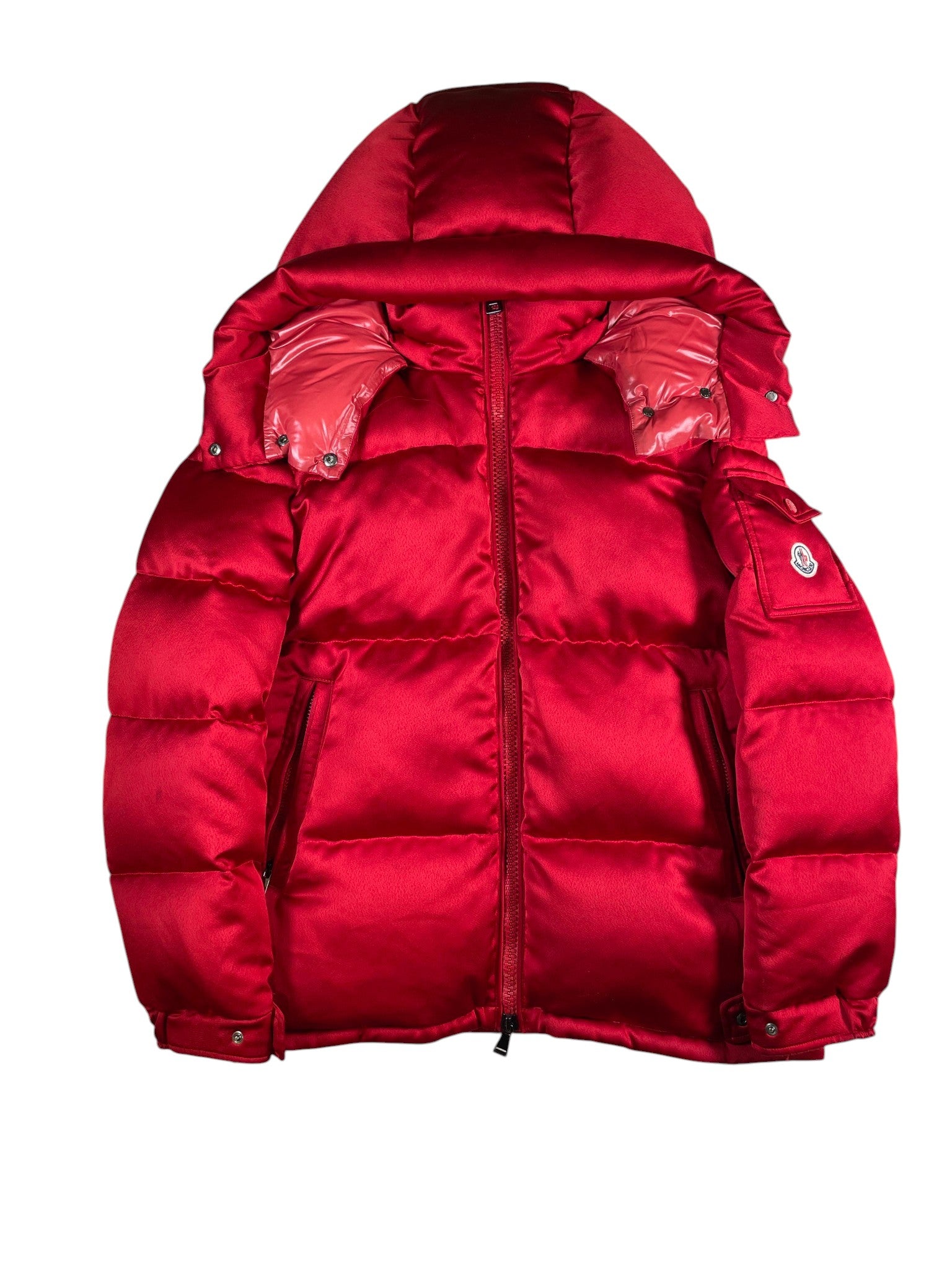 Moncler Satin Maya Red Jacket