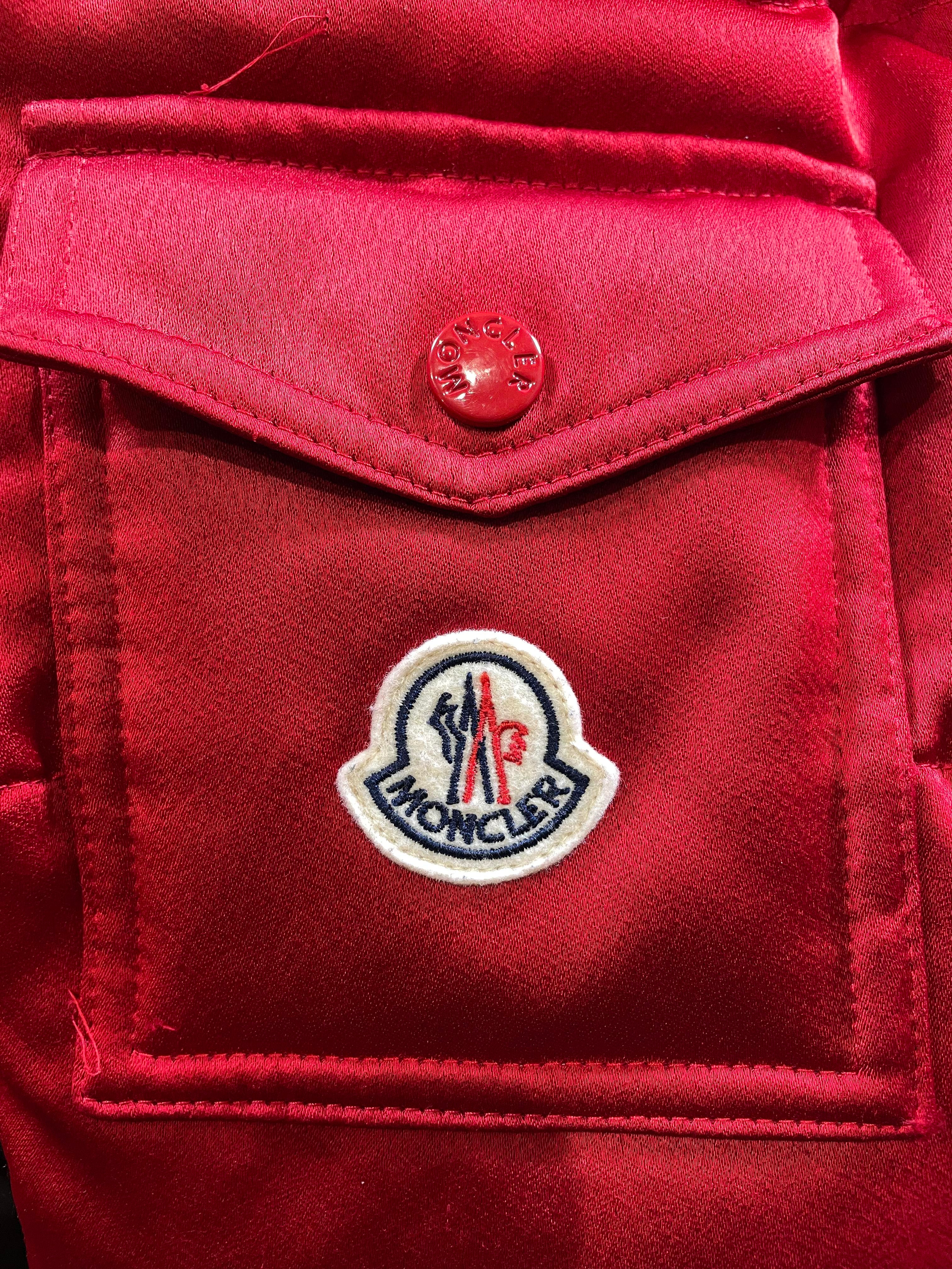 Moncler Satin Maya Red Jacket