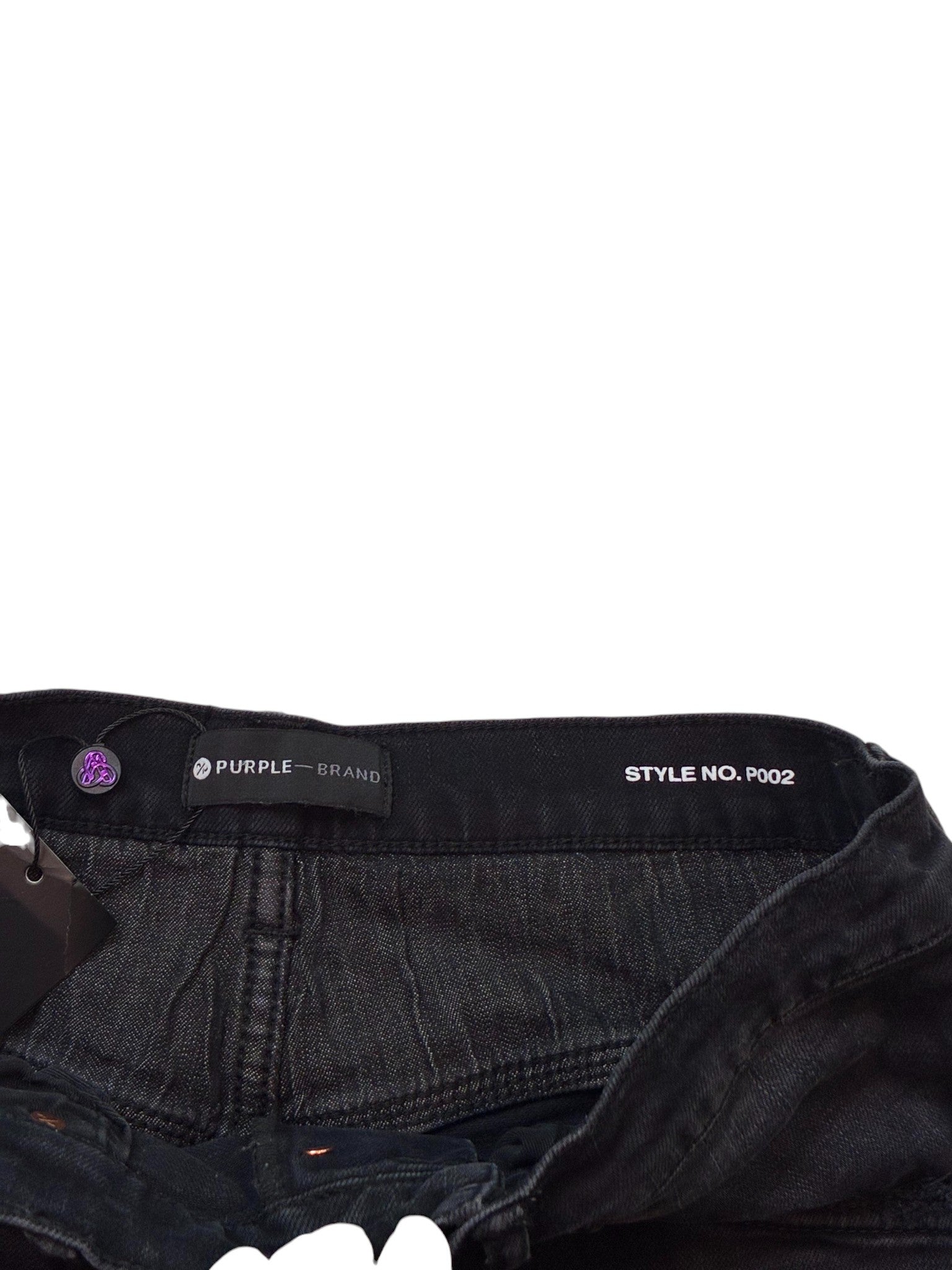 Purple Brand Distressed Black Wash Jeans