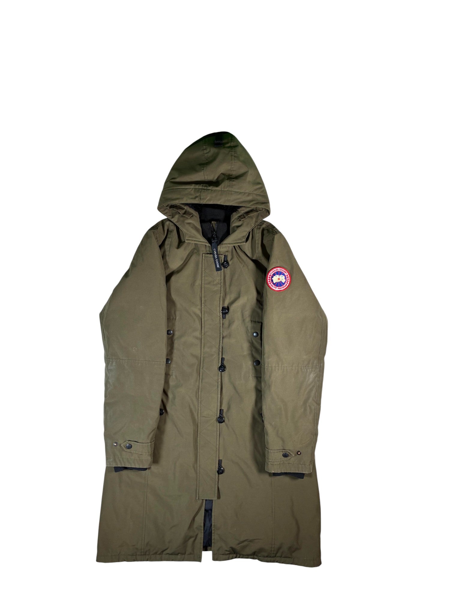 Canada Goose Olive Long Fur Parka Jacket