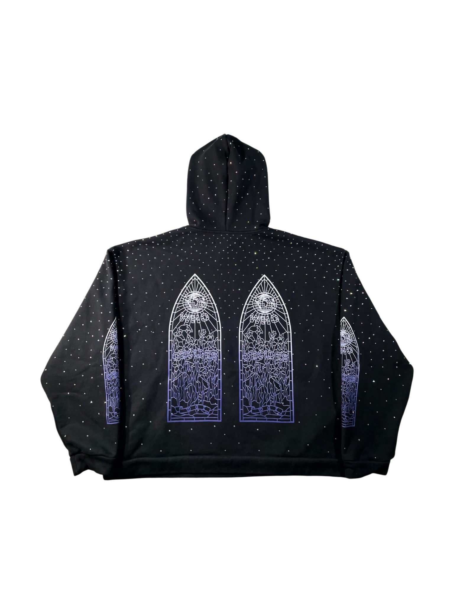 Who Decides War Stained Glass Black Hoodie