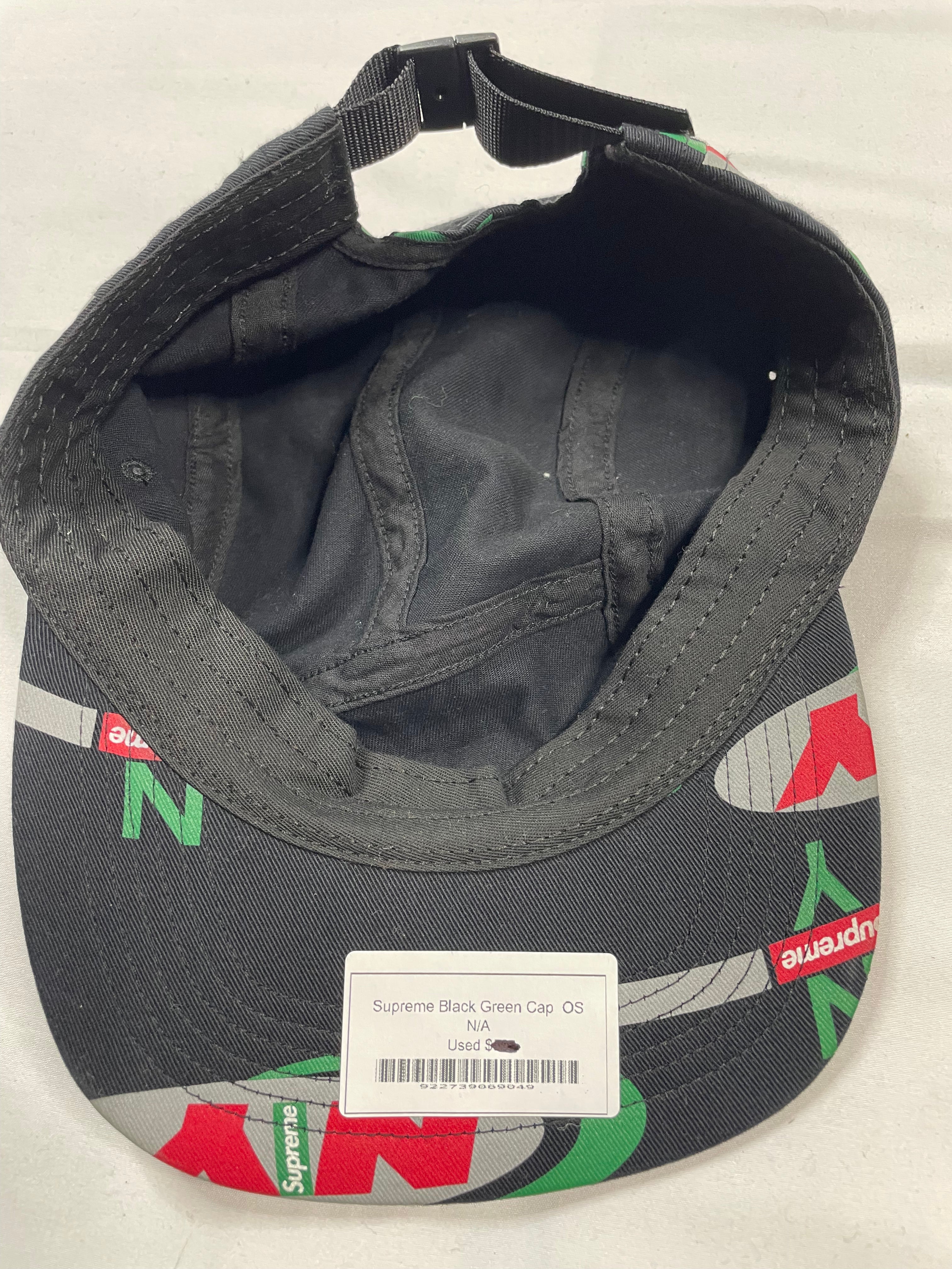Supreme Black Green Cap size:OS Used