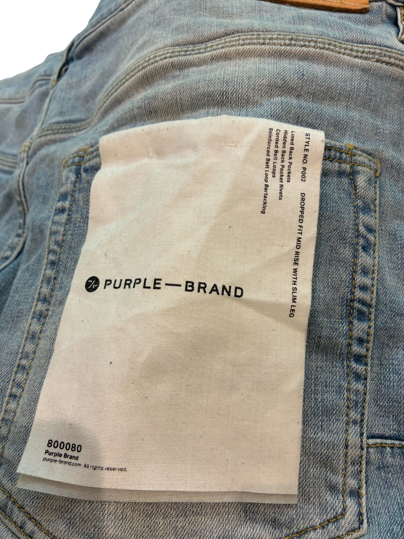 Purple Brand Light Wash Knee Rip Jeans