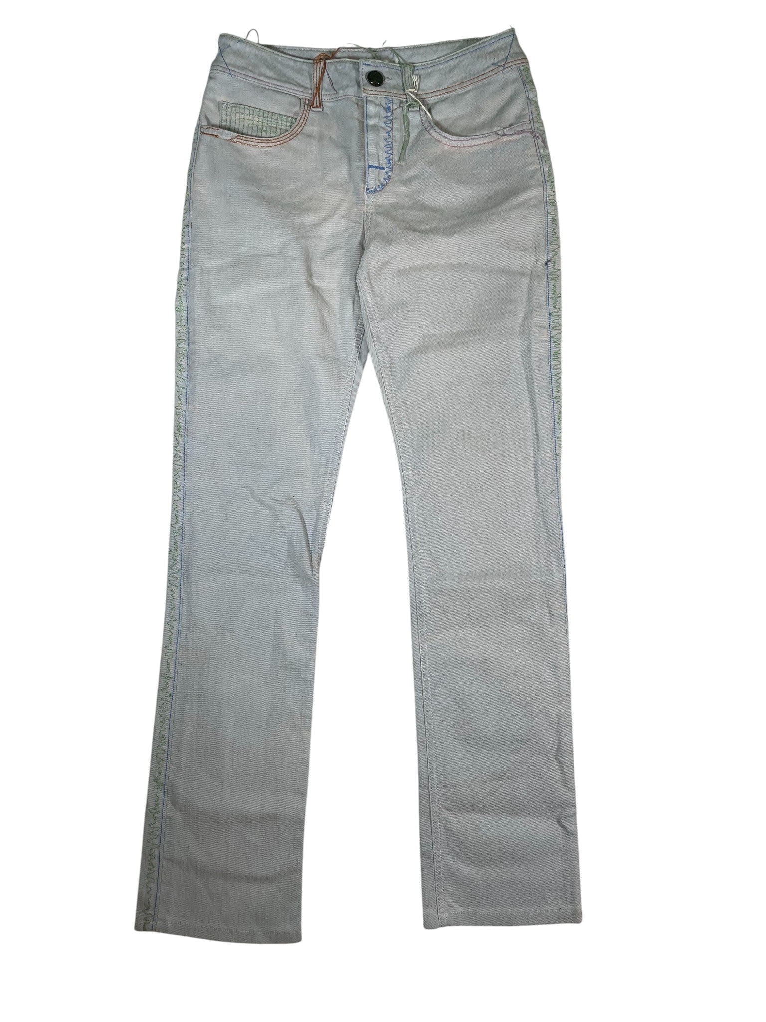 Chanel Womens Multi Color Light Wash Jeans