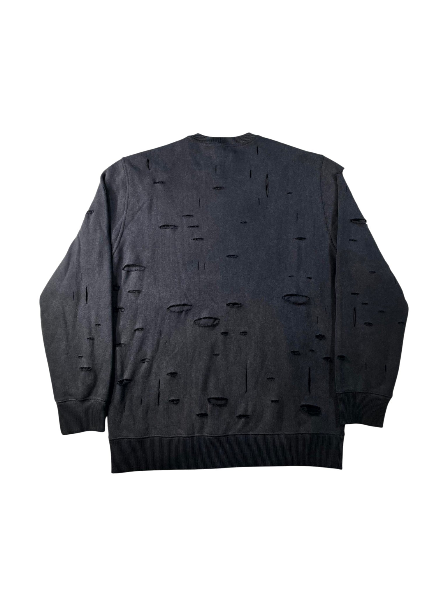 Givenchy Distressed Crewneck Black Wash Sweatshirt