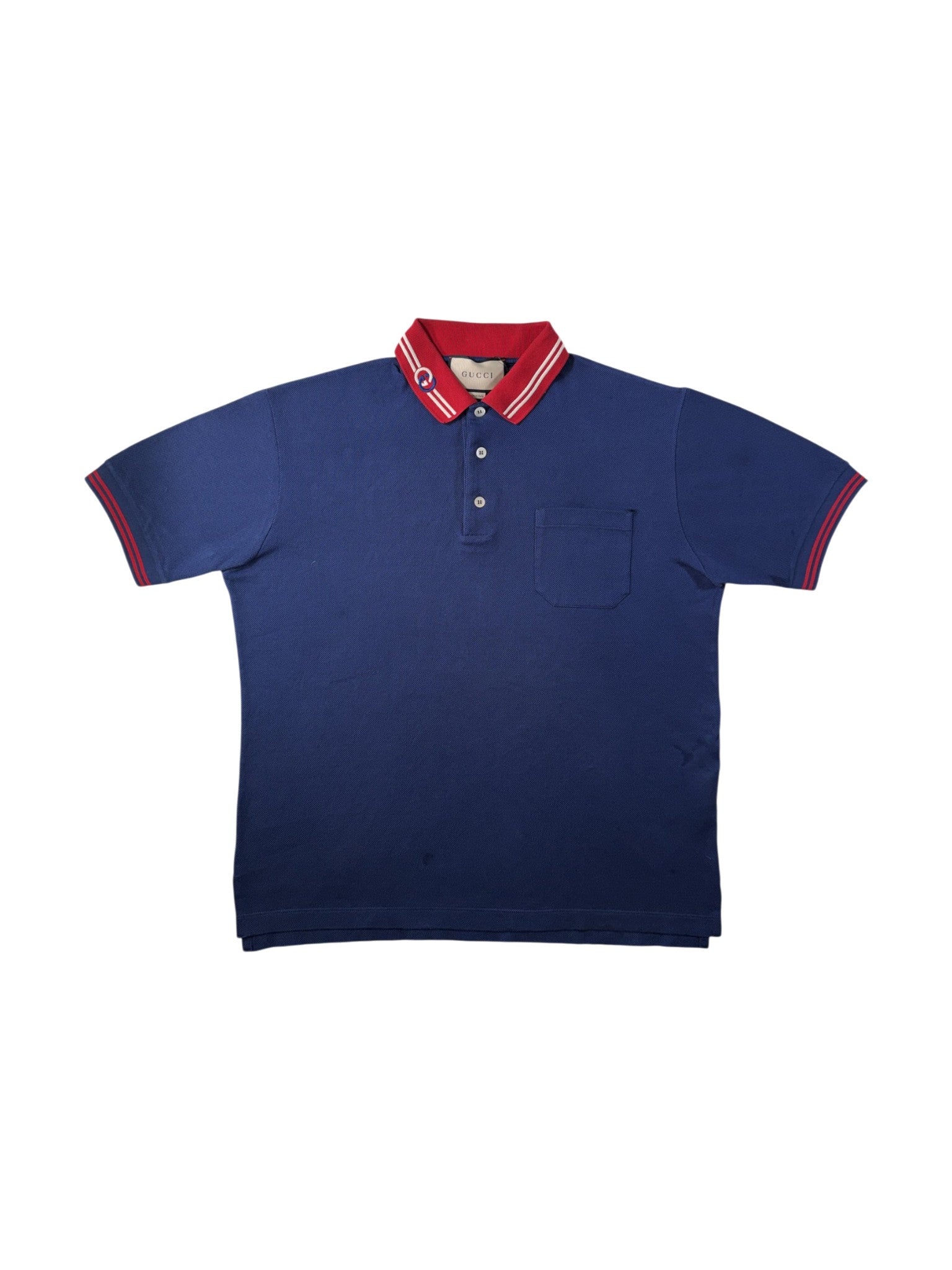 Gucci Navy & Red Polo Shirt