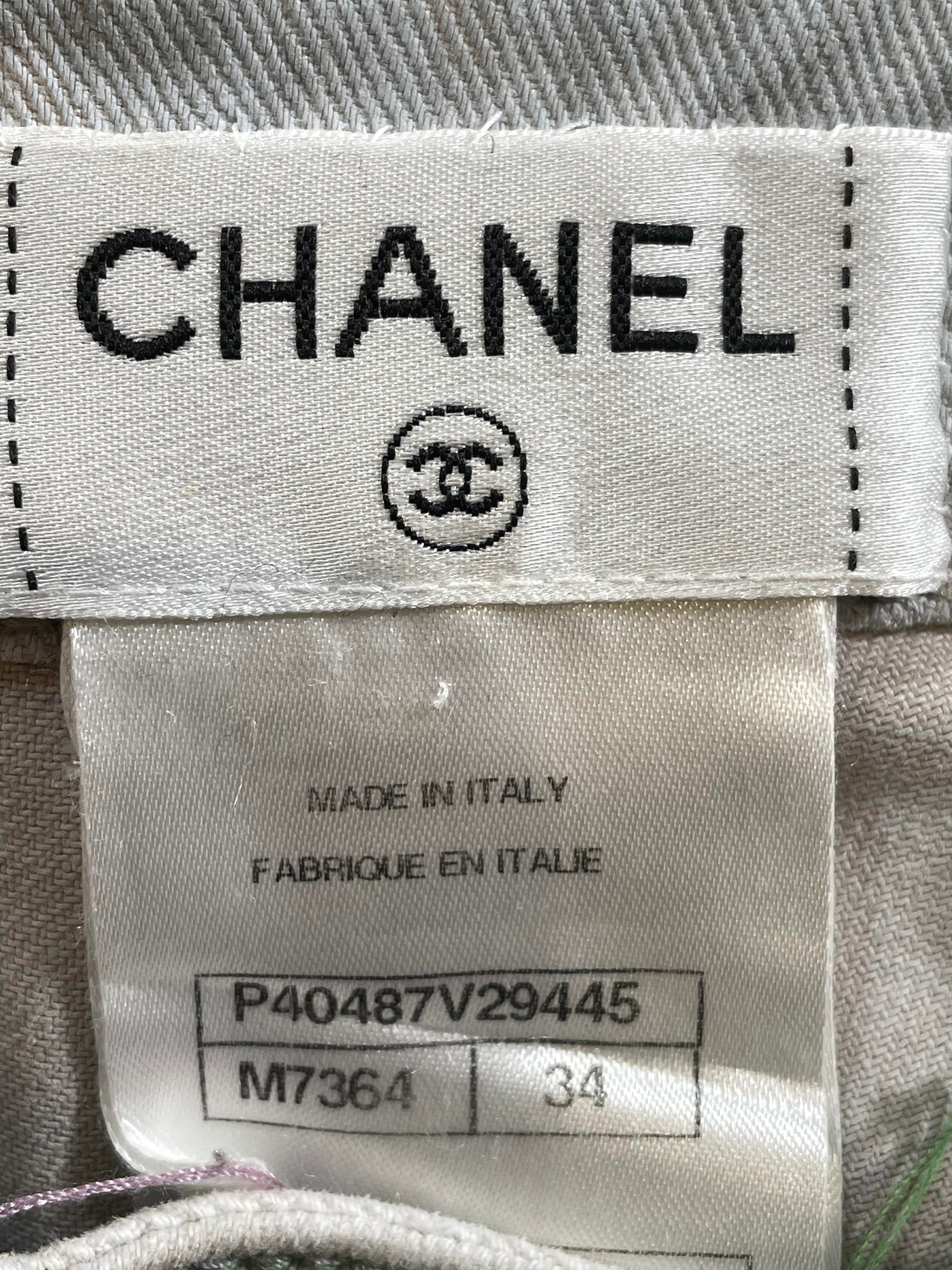 Chanel Womens Multi Color Light Wash Jeans