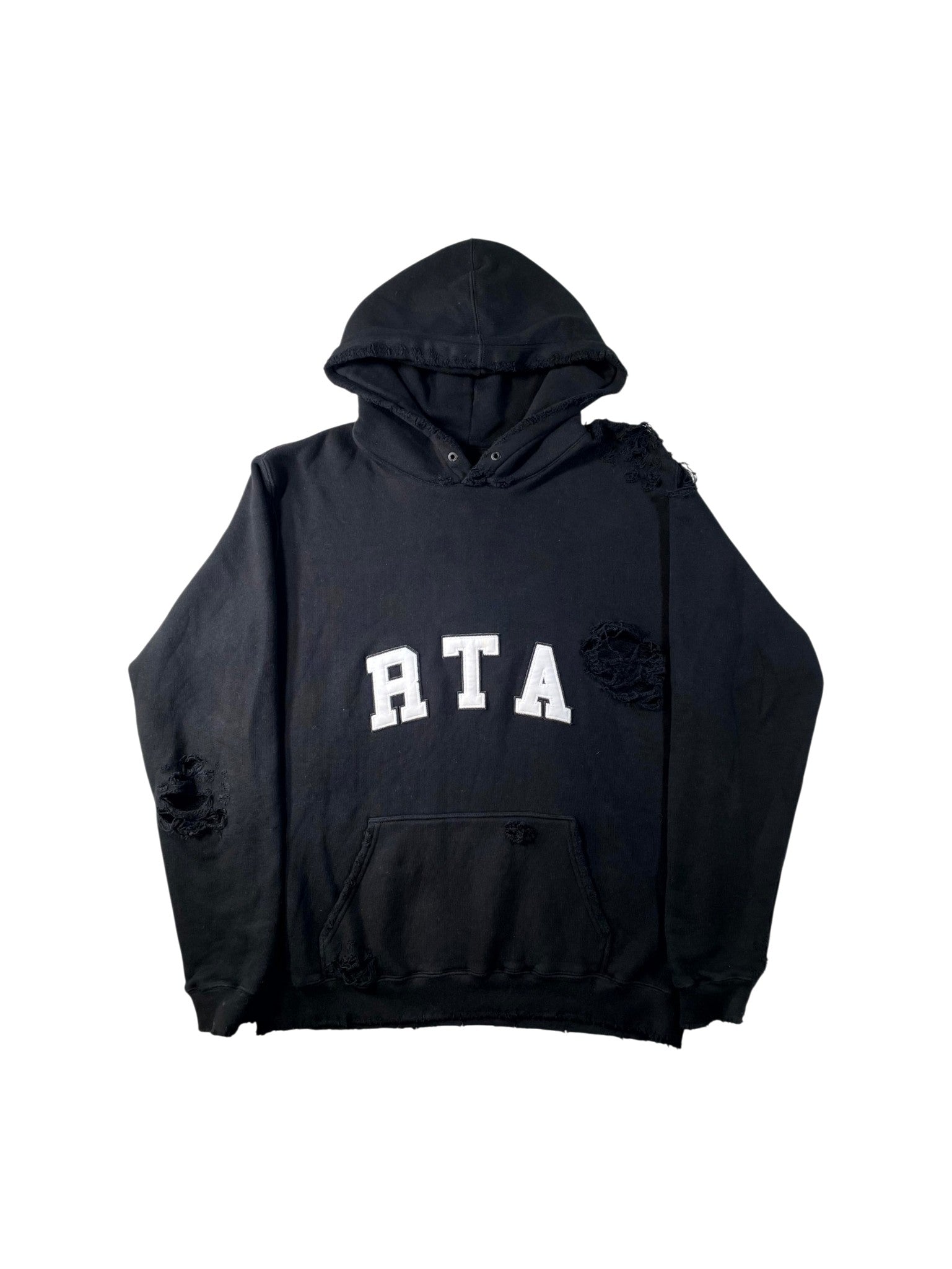 RTA Distress Logo Black Hoodie