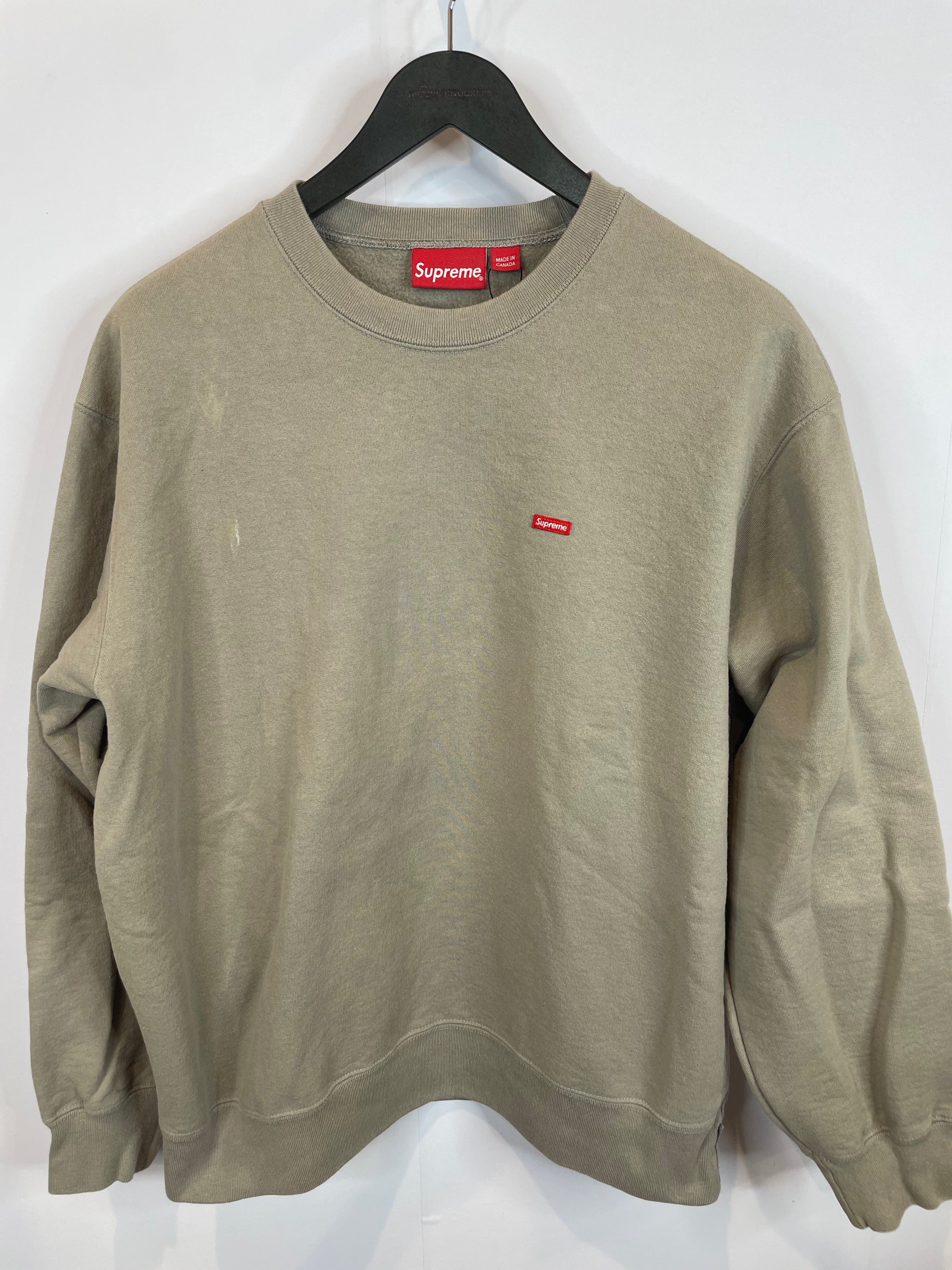 Supreme Small Box Logo Crewneck Tan Red Used Medium