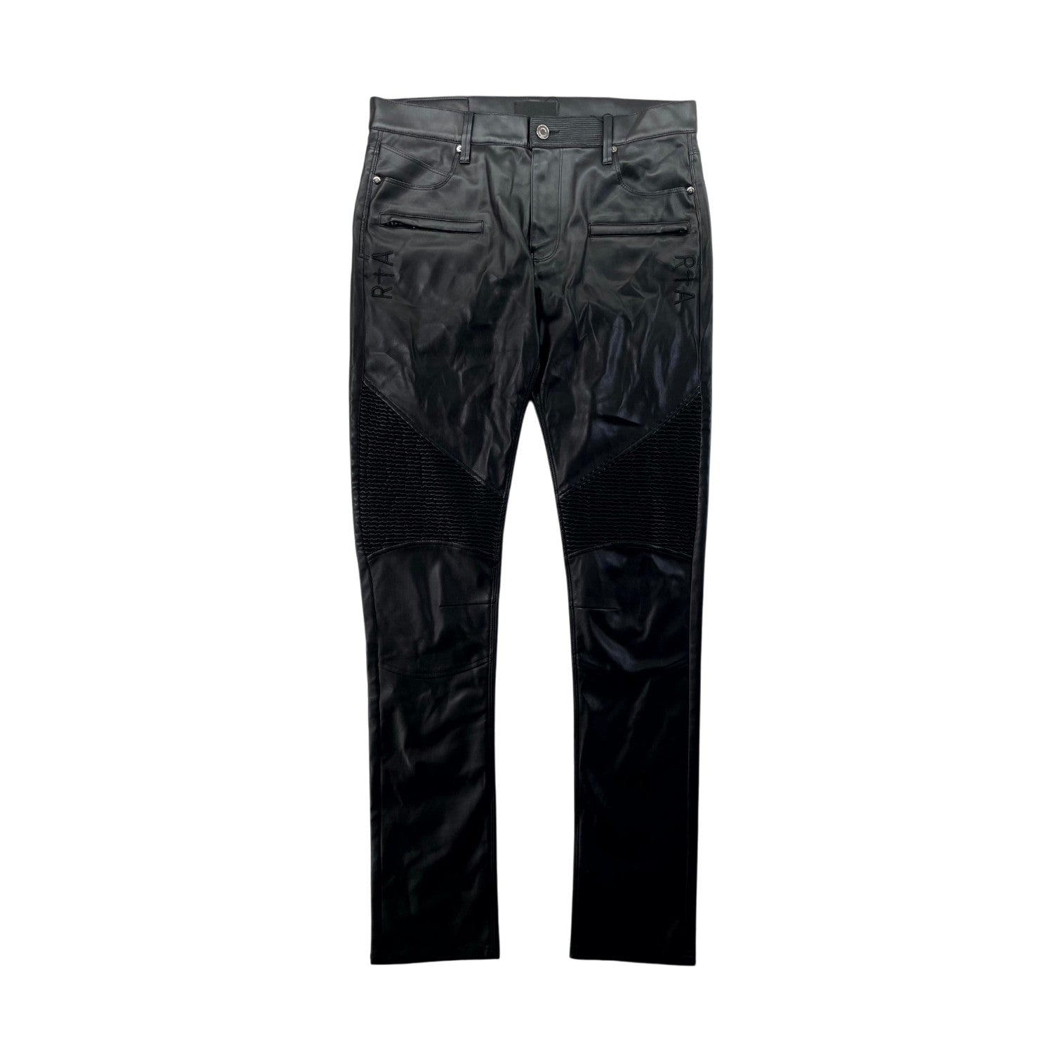 RTA Leather Black Jeans