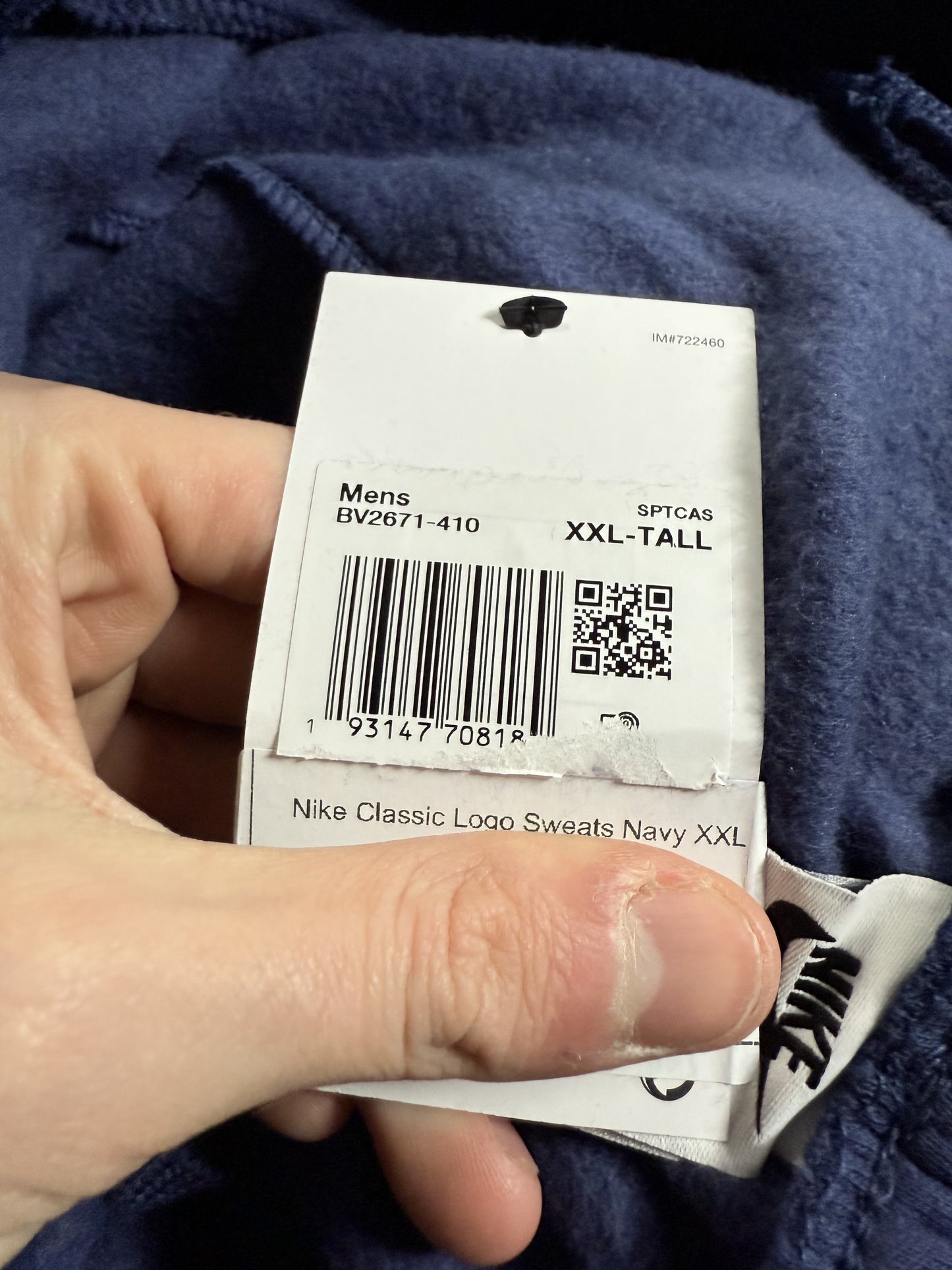 Nike Classic Logo Sweats Navy New XXL With Tags