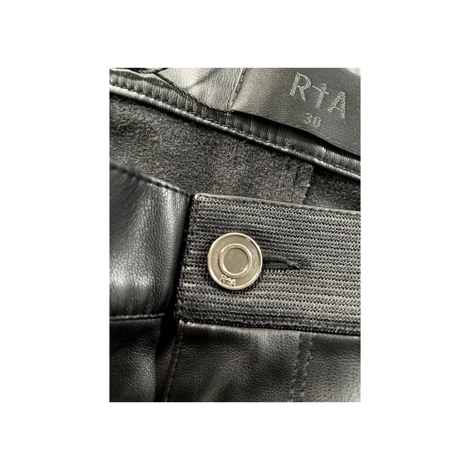 RTA Leather Black Jeans