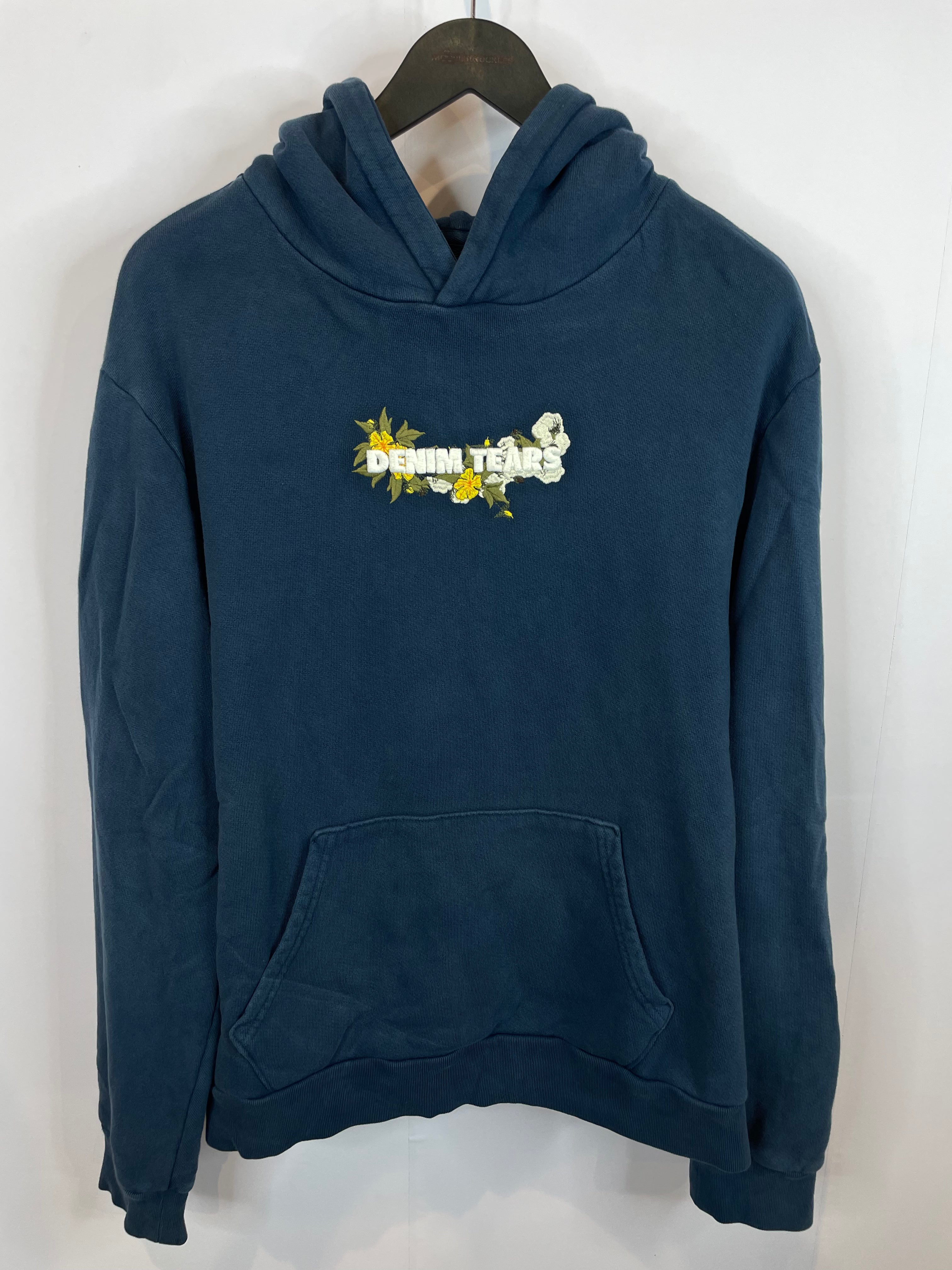 Denim Tears Hoodie Navy Floral Used Large
