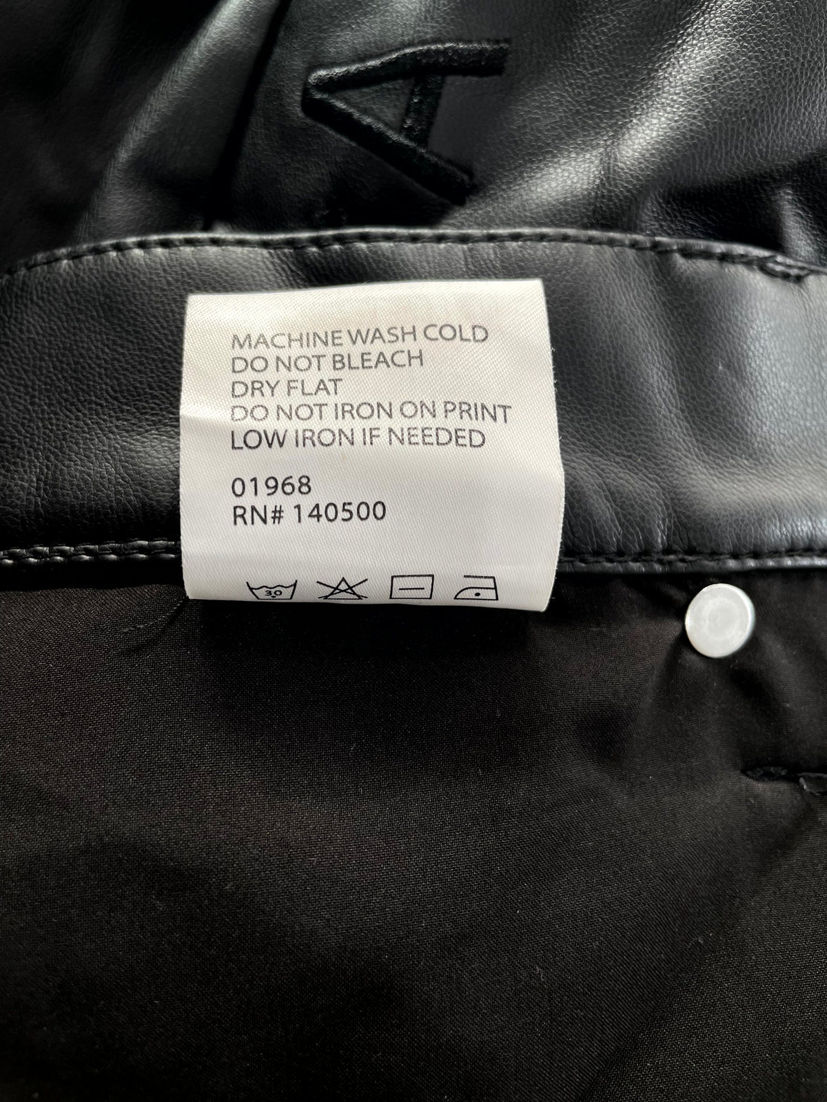 RTA Leather Black Jeans