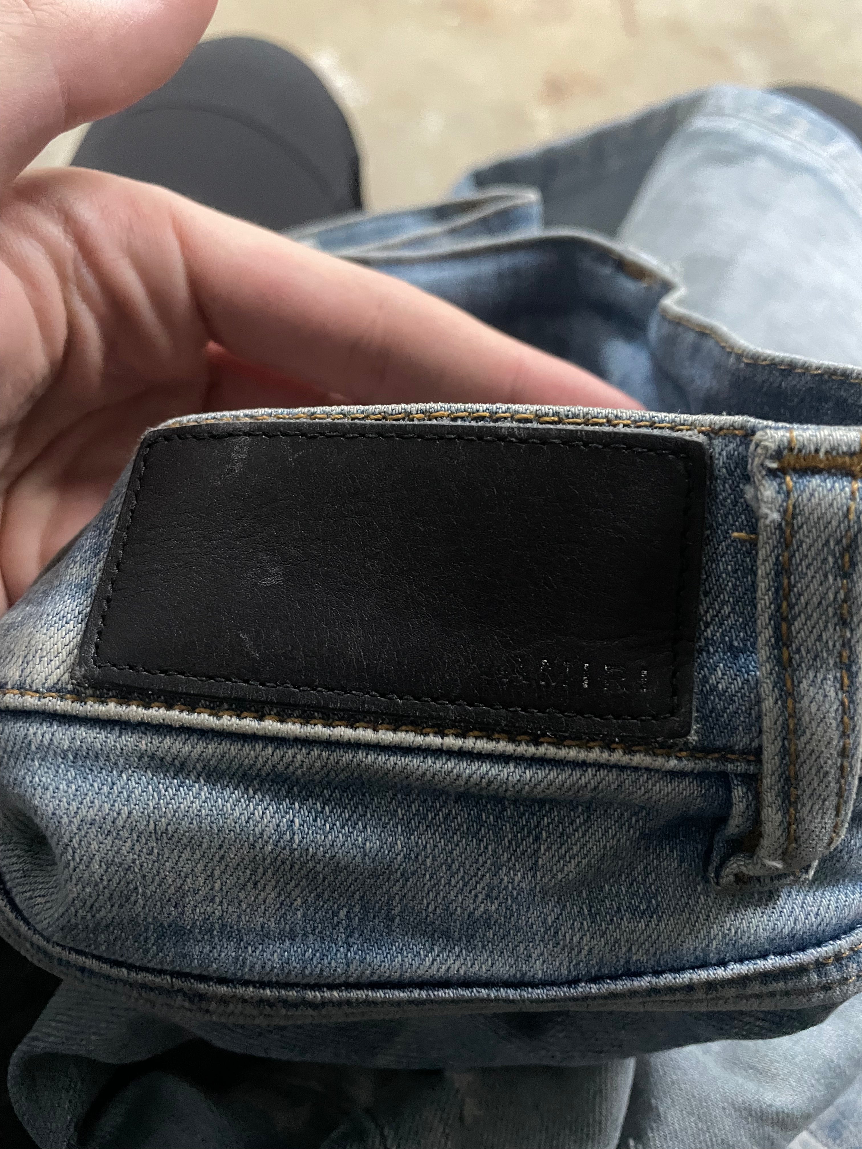 Amiri MX1 Paisley Patch Light Wash & Blue Jeans