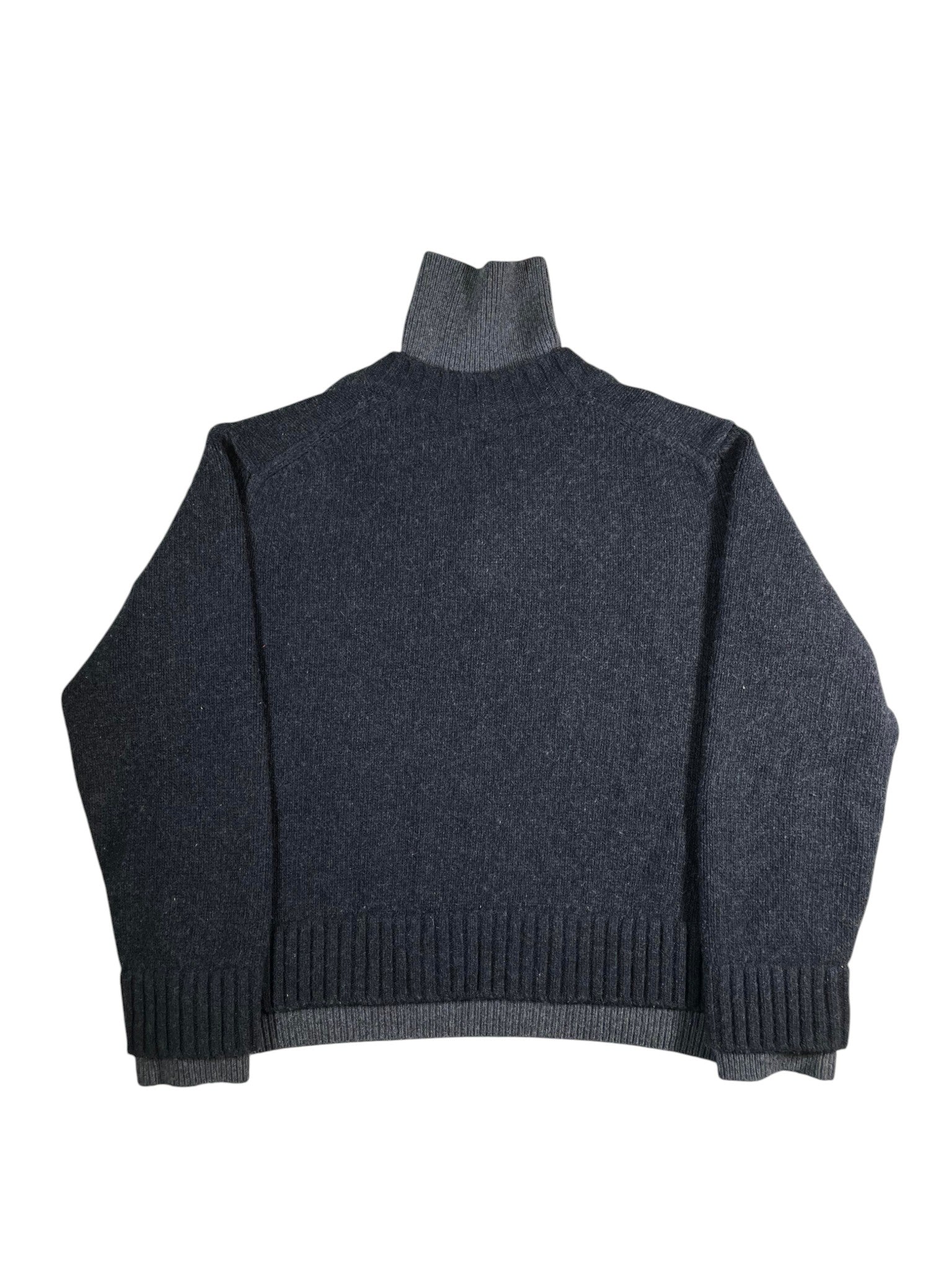 Bottega Veneta Layer Effect Grey Wool Sweater