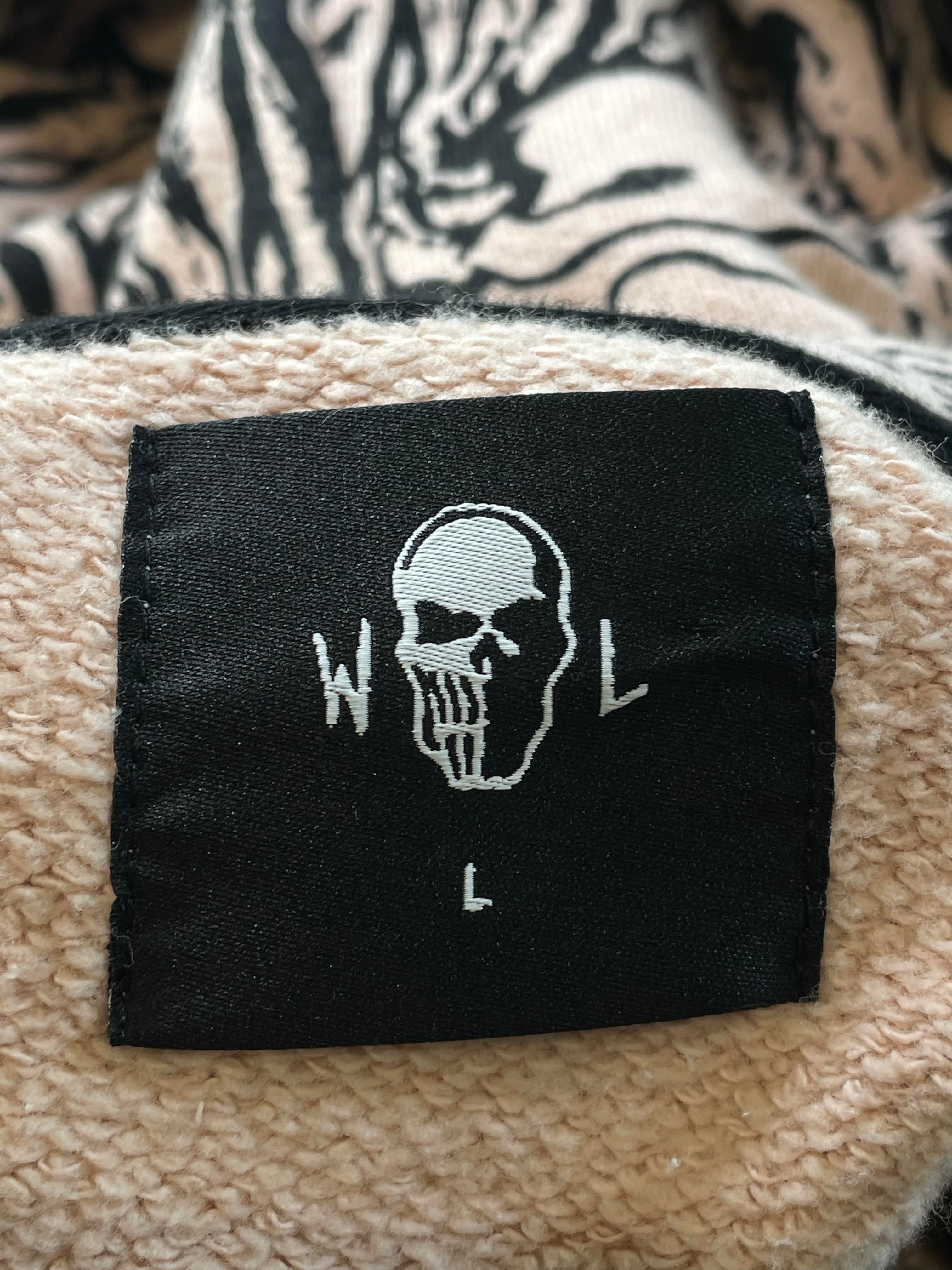 Warren Lotas Skull Pile Black & Cream Zip Up