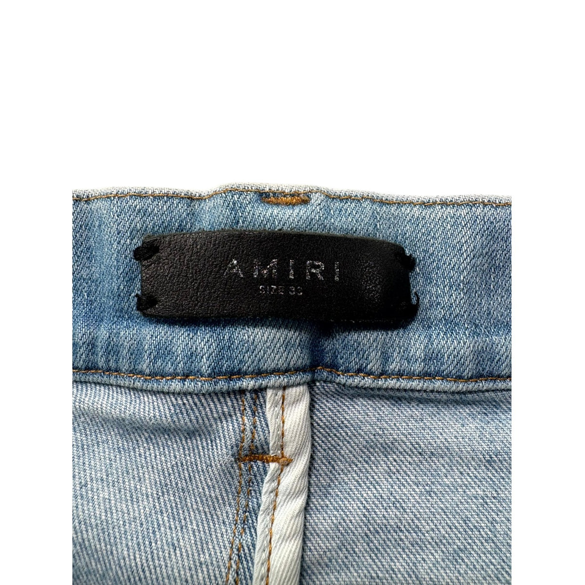 Amiri MA Paint Drip Light Wash Jeans