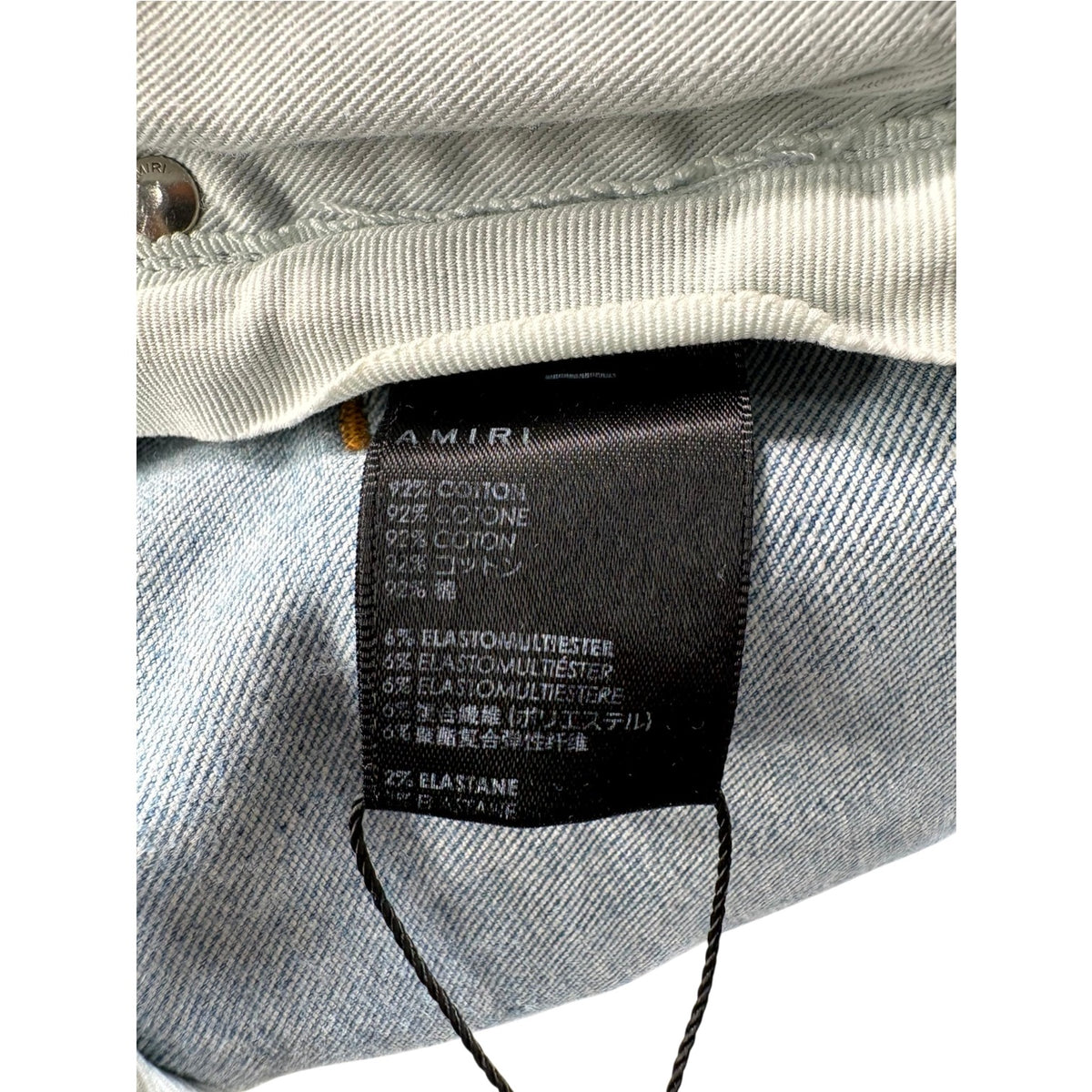 Amiri MA Paint Drip Light Wash Jeans