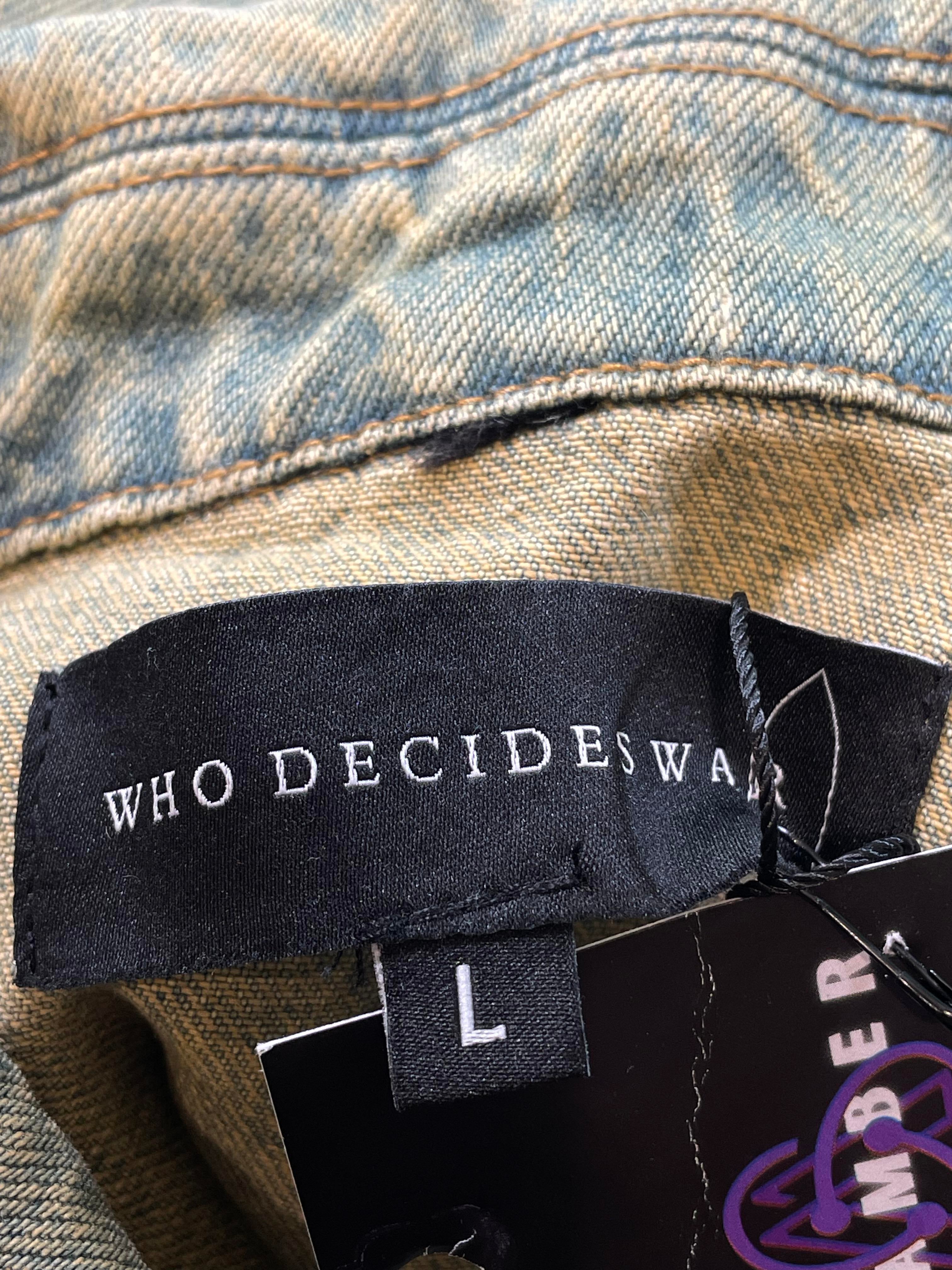 Who Decides War Chalice Rhinestone Denim Jacket