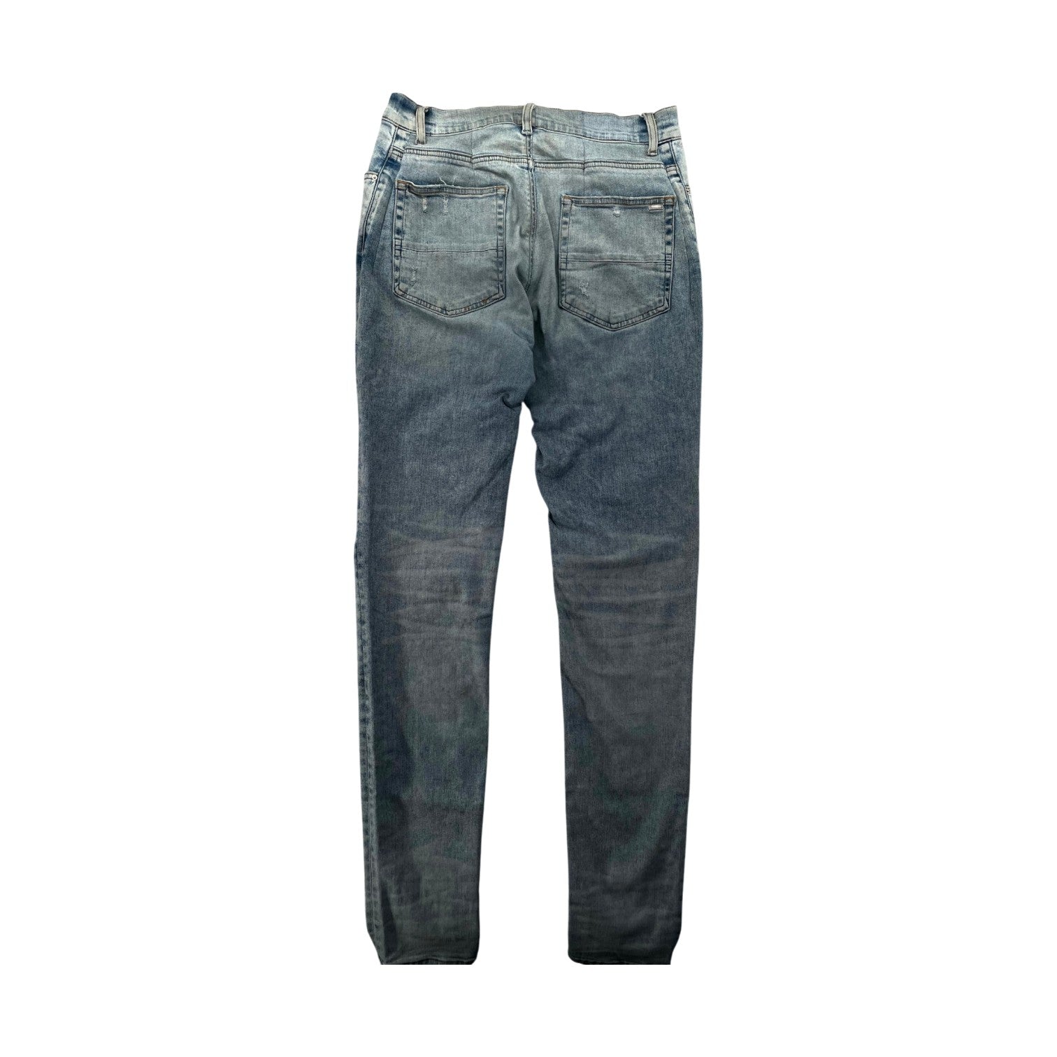 Amiri "MX1" Iridescent Patch Light Wash Jeans