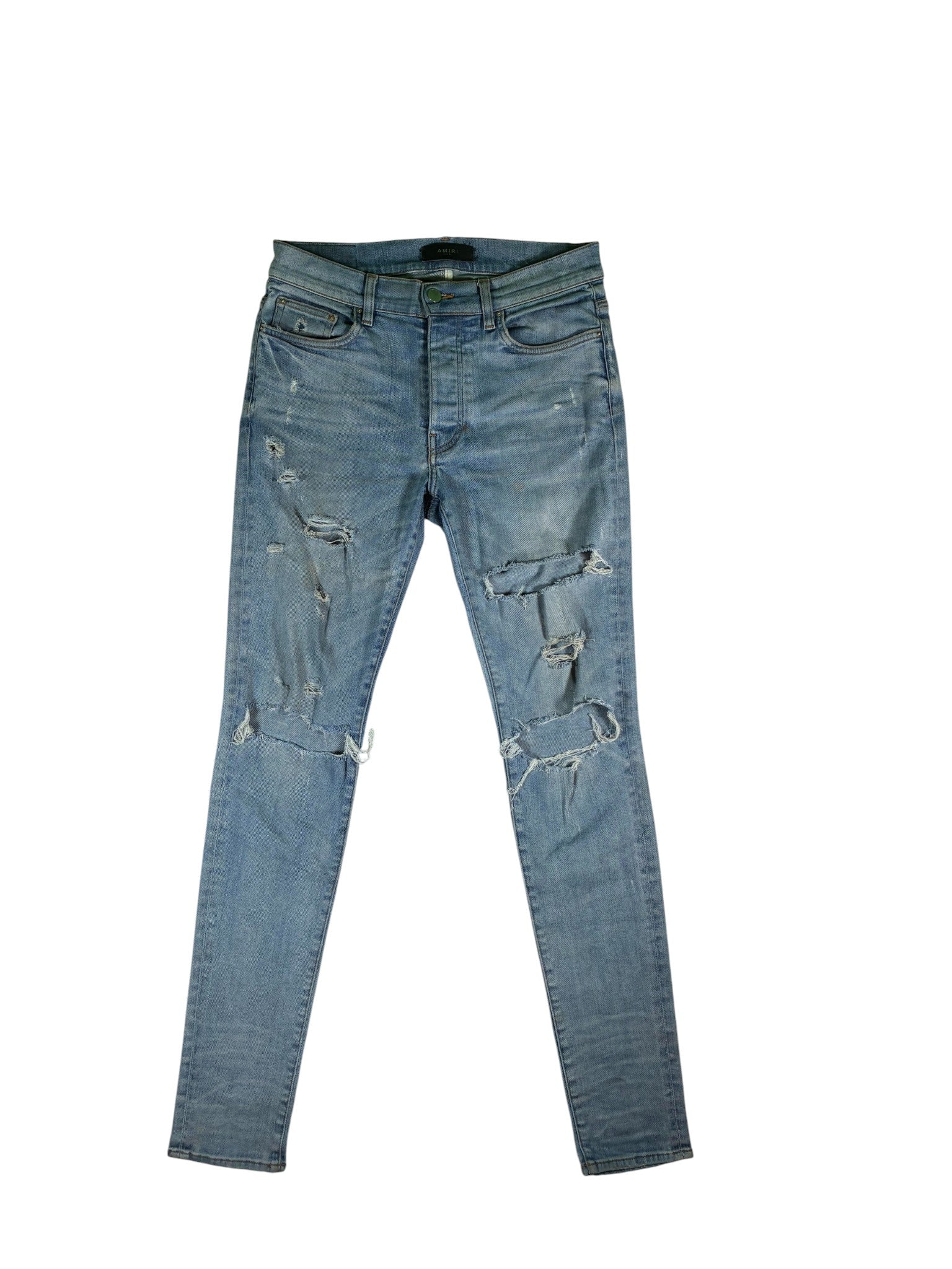 Amiri Light Wash Ripped Jeans