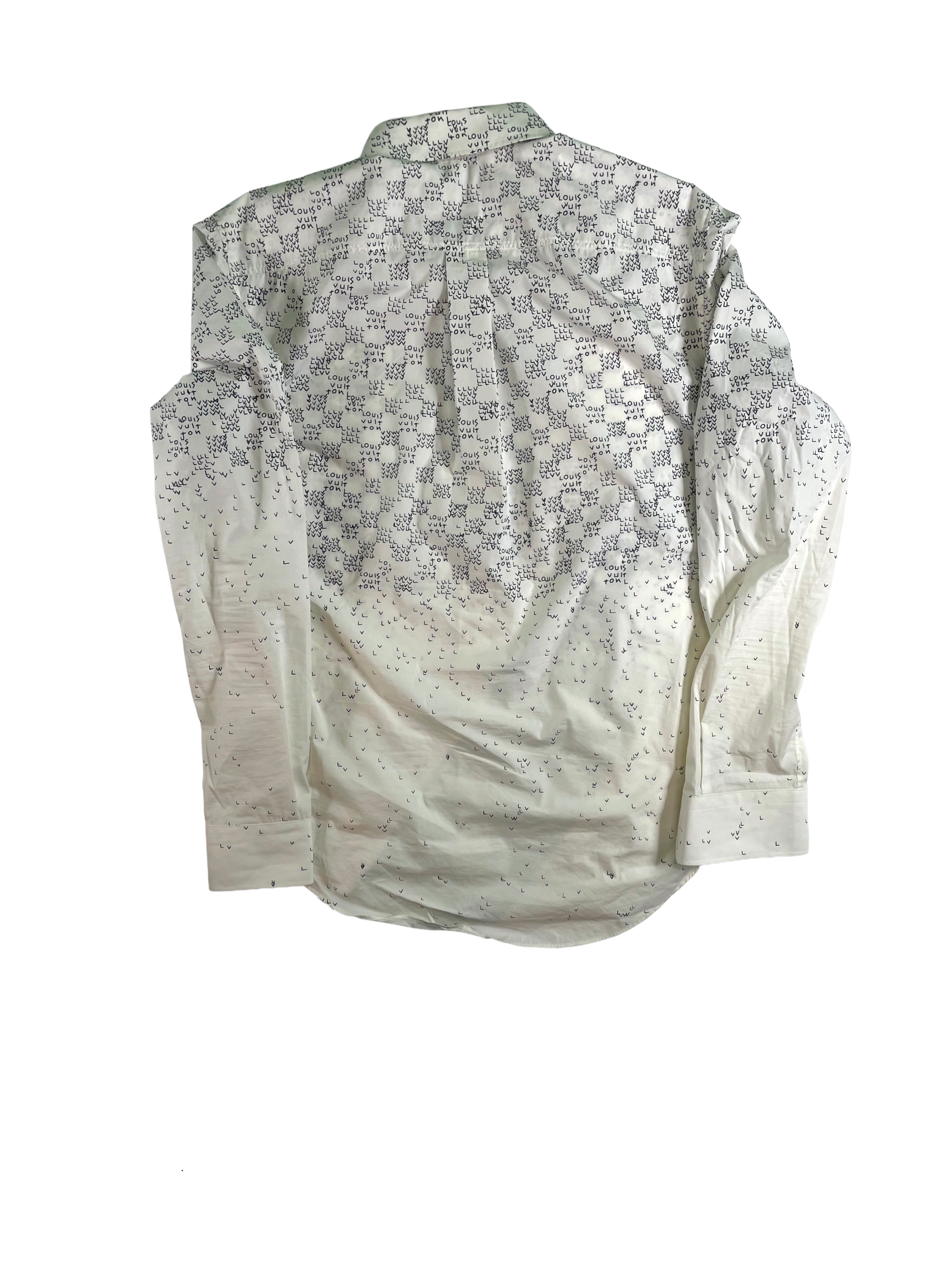 Louis Vuitton Damier Spread Button Up White Shirt