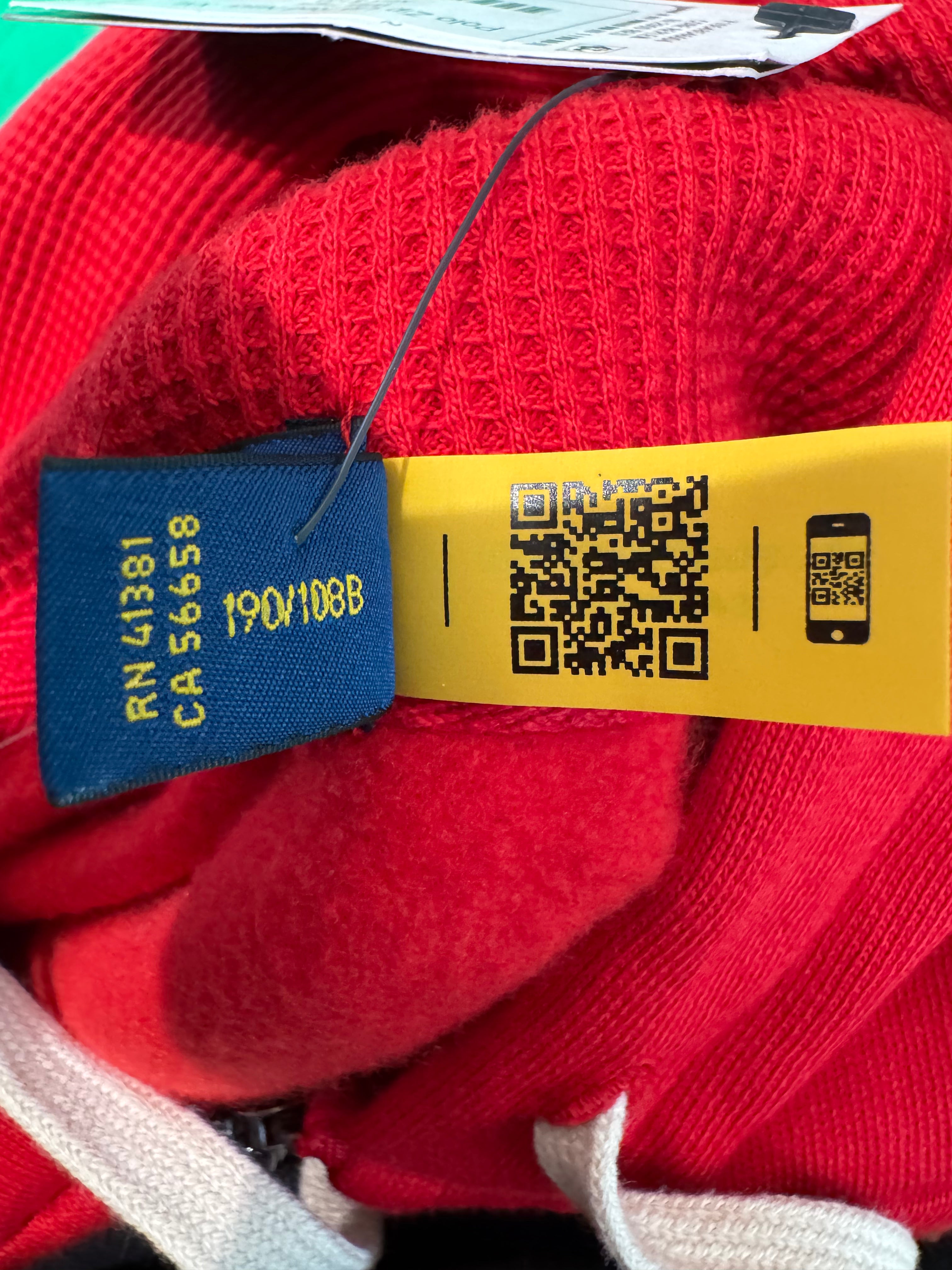 Polo Red & Navy Zip Up Hoodie