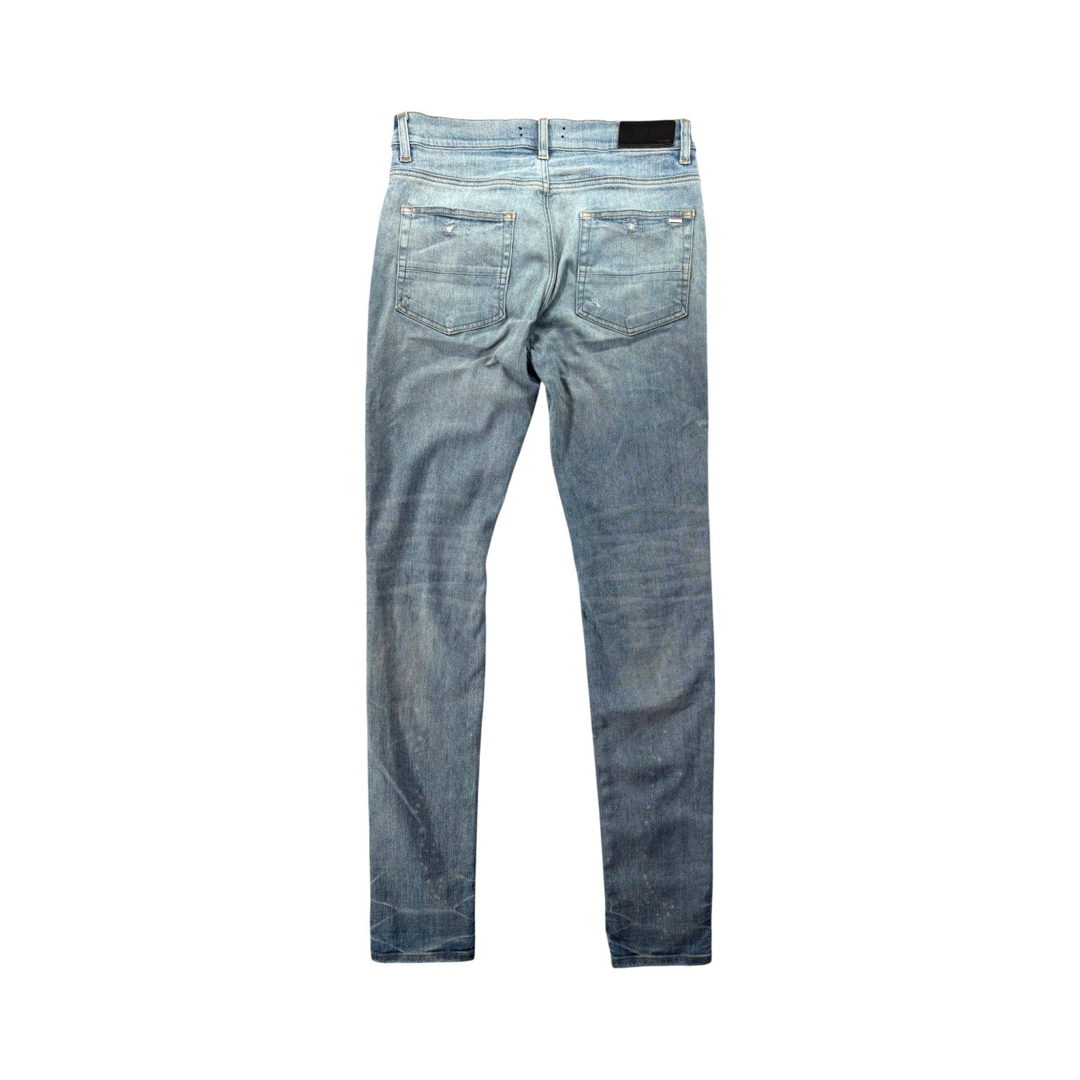 Amiri Cow Hide Cheetah Thrasher Light Wash Jeans