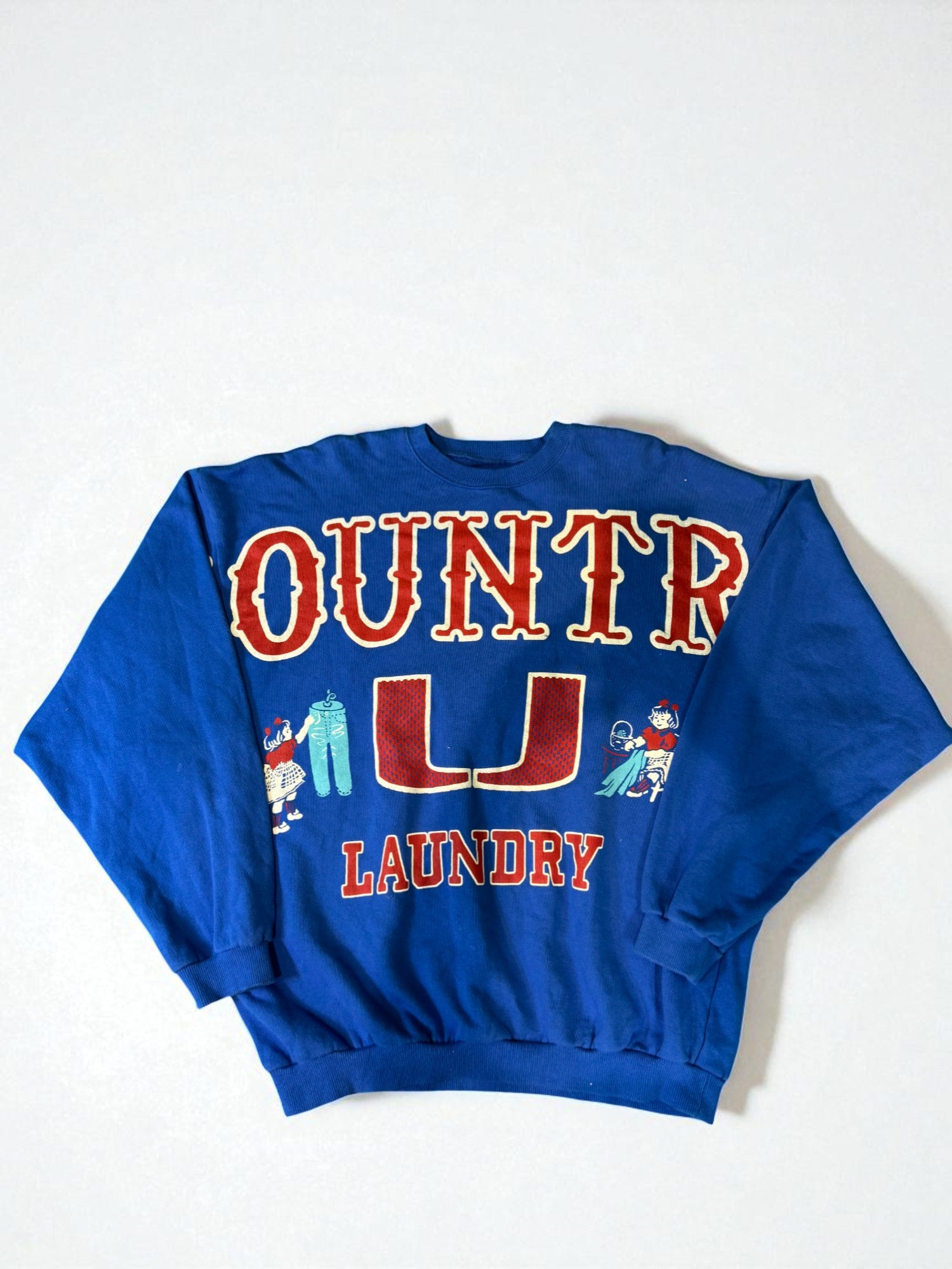 Kapital Kountry Blue & Red Crewneck