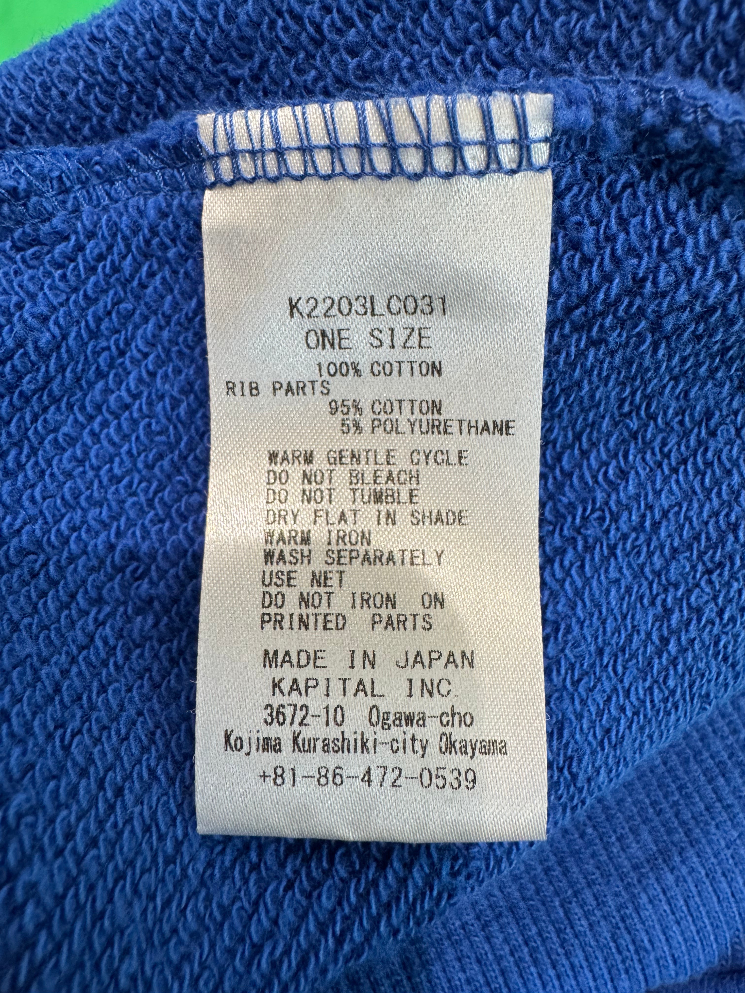 Kapital Kountry Blue & Red Crewneck