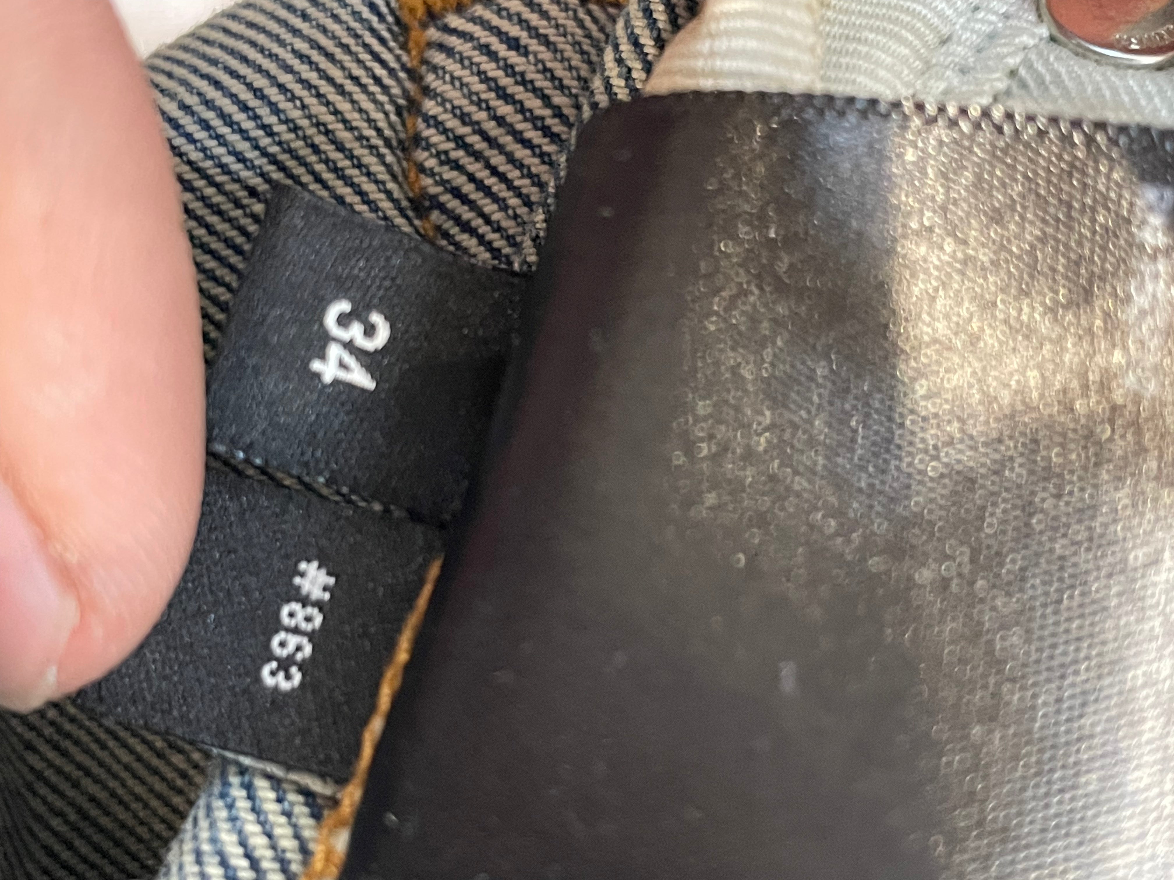 Amiri MX2 Light Wash Yellow Patch Used 34