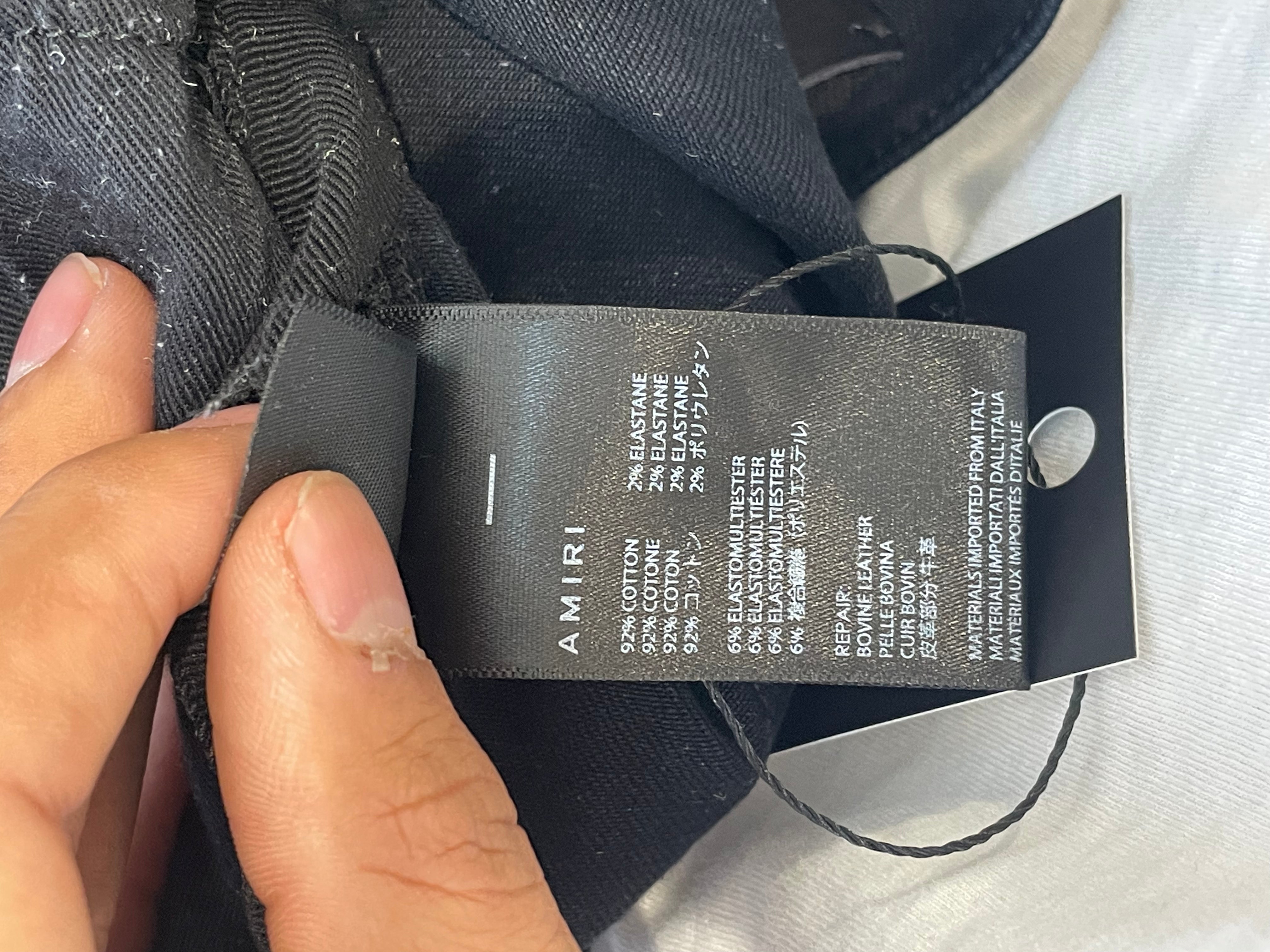 Amiri Jeans Black Cheetah Thrasher Patch Used 29