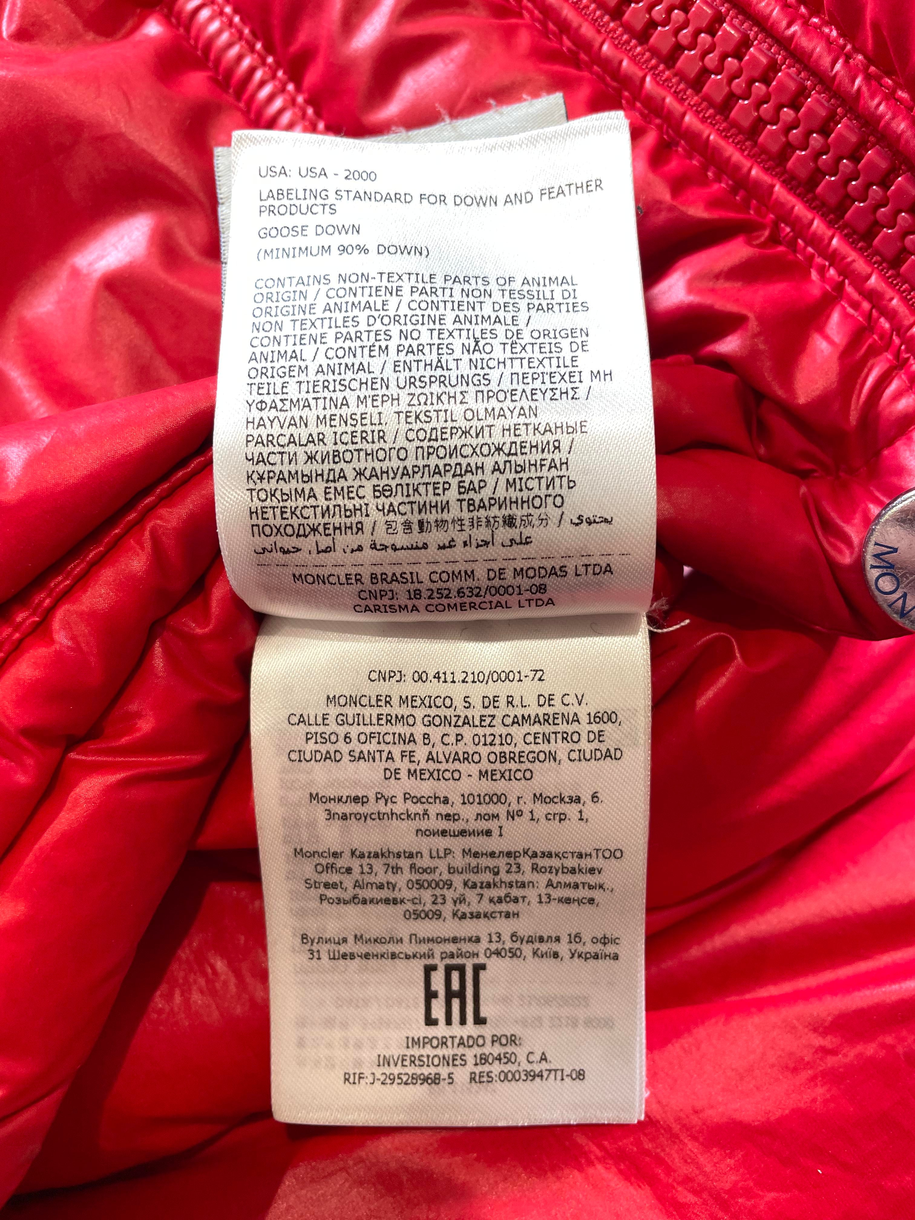 Moncler Red Masaya Puffer Jacket