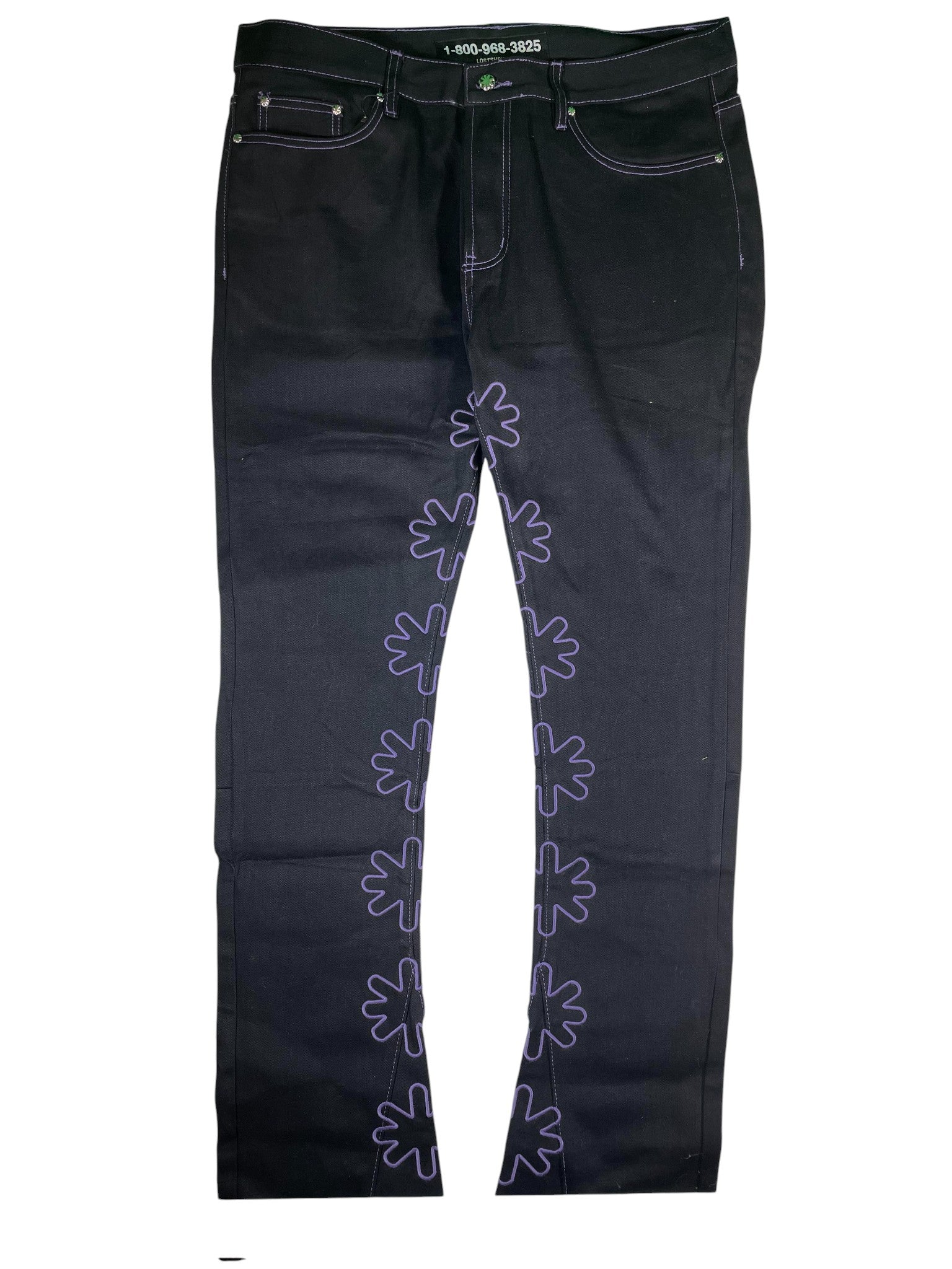 LostSHDWS Purple Outline Black Jeans