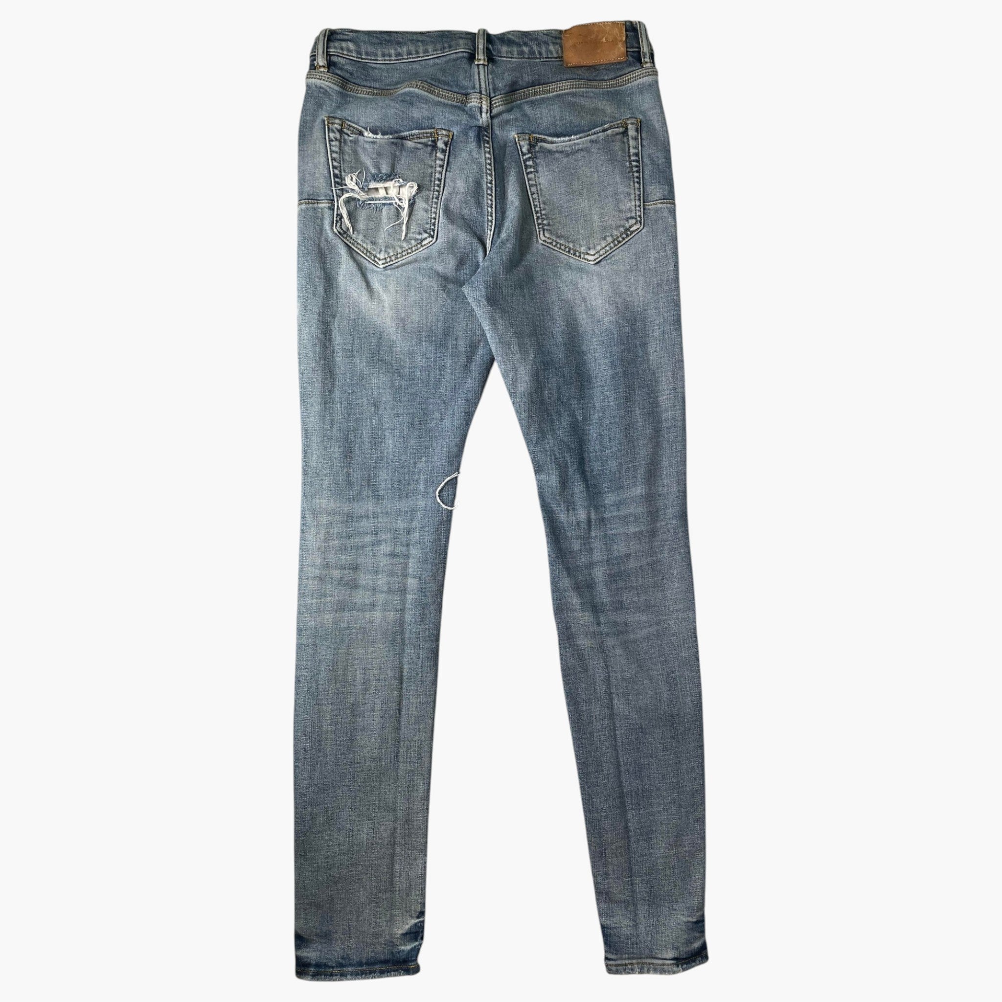 Purple Brand Light Wash Knee Rip Jeans